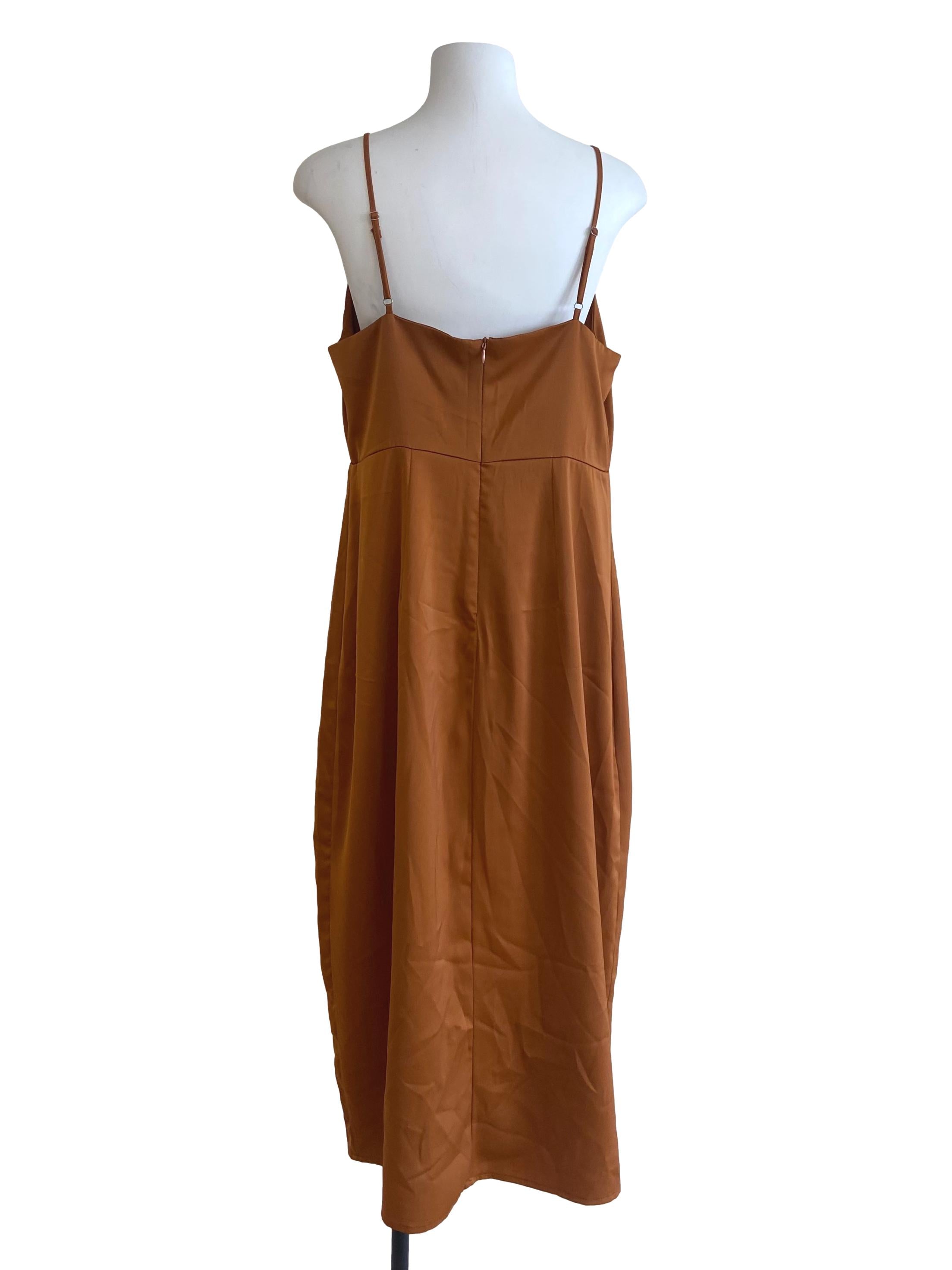 Gold Sleeveless Slip Dress