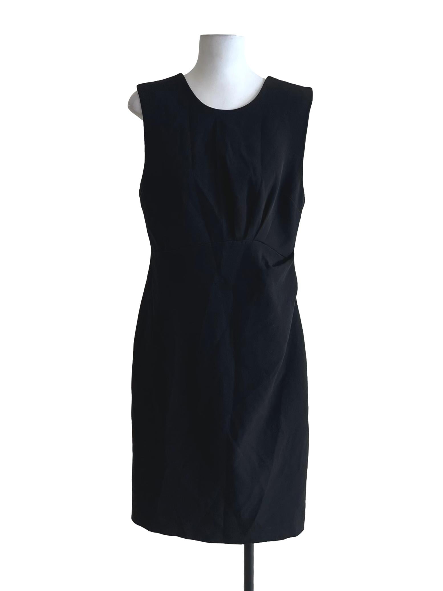 Black Jewel Neckline A-Line Dress