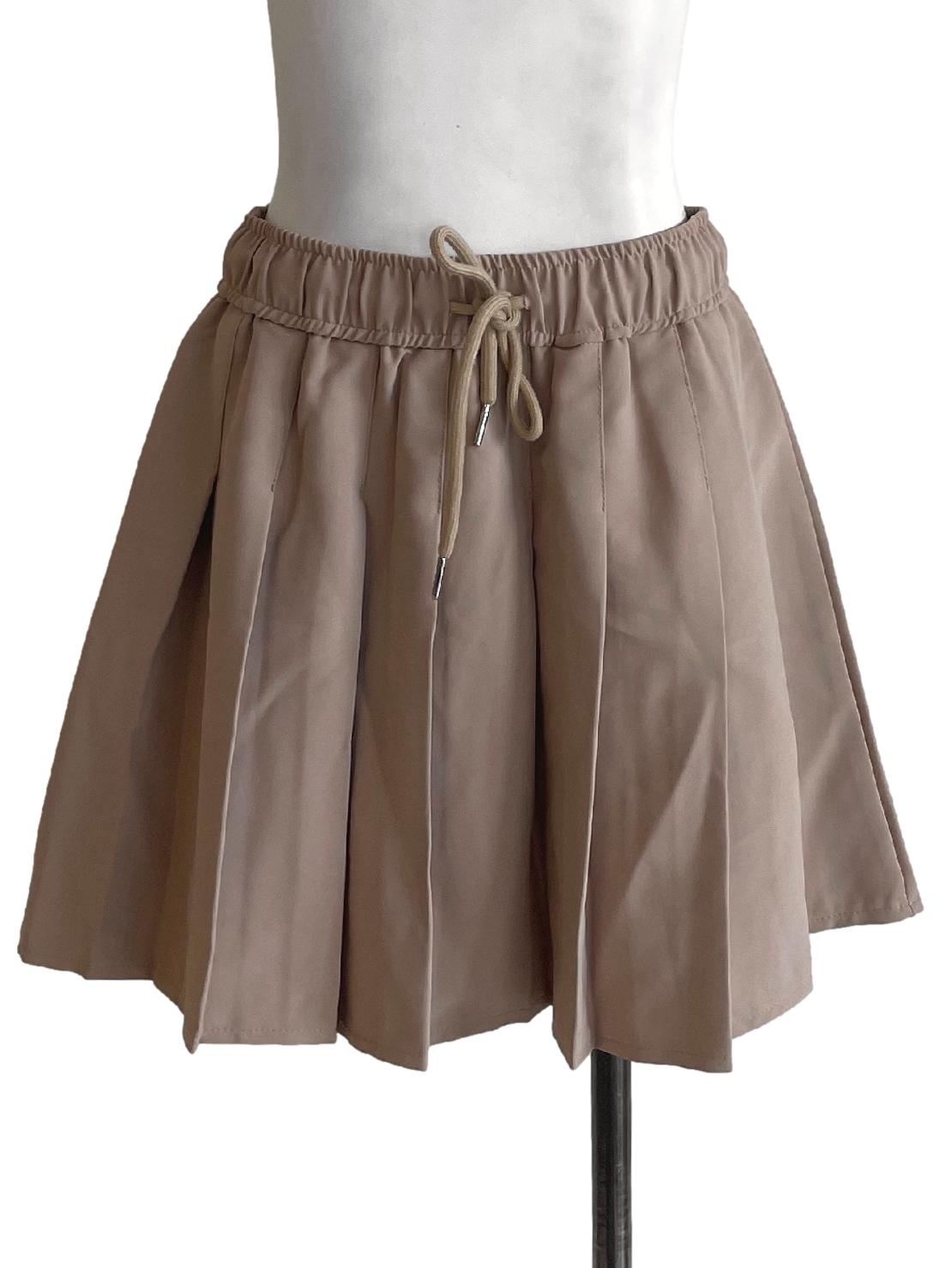 Peanut Brown Panelled Skorts