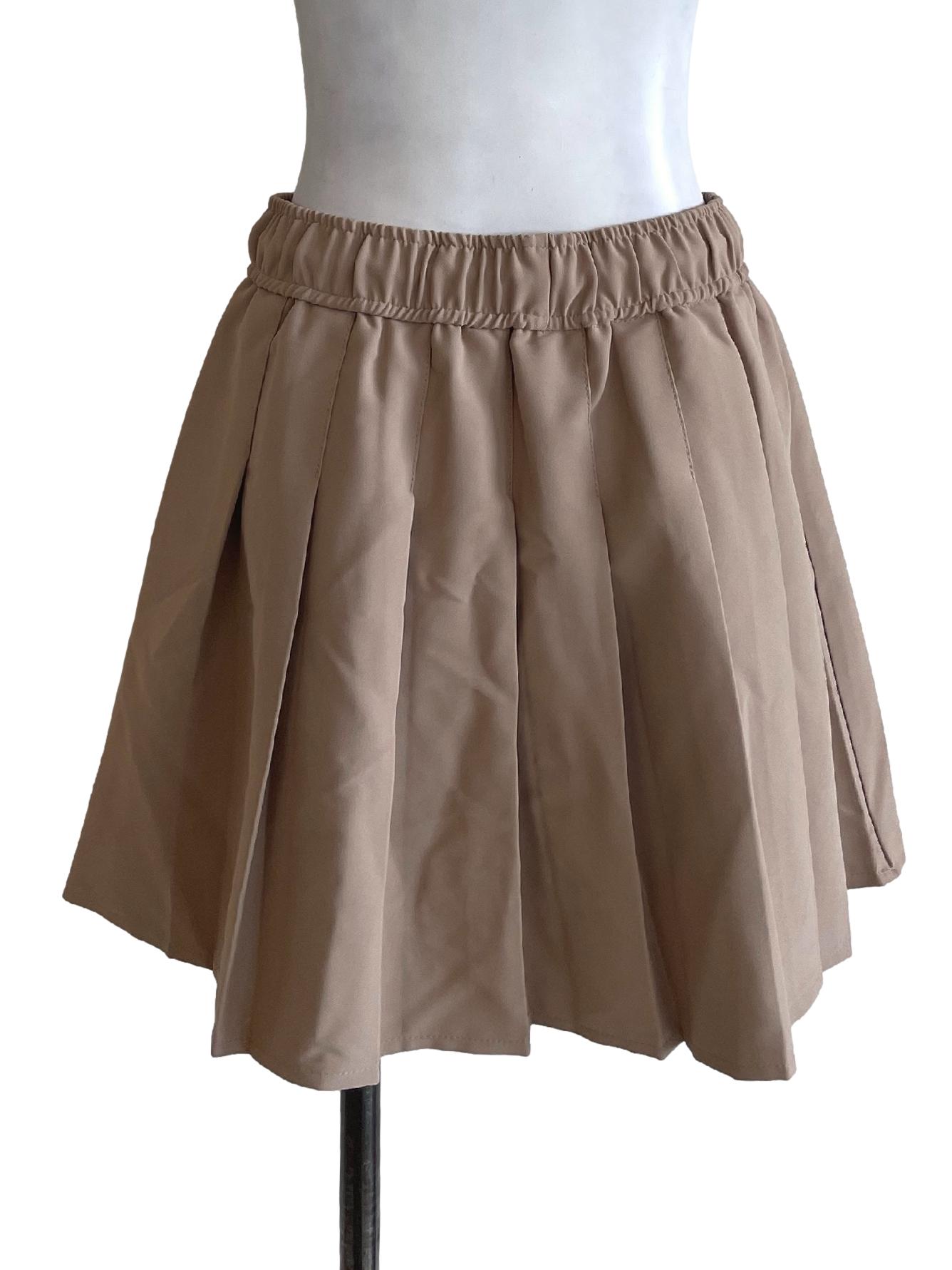 Peanut Brown Panelled Skorts