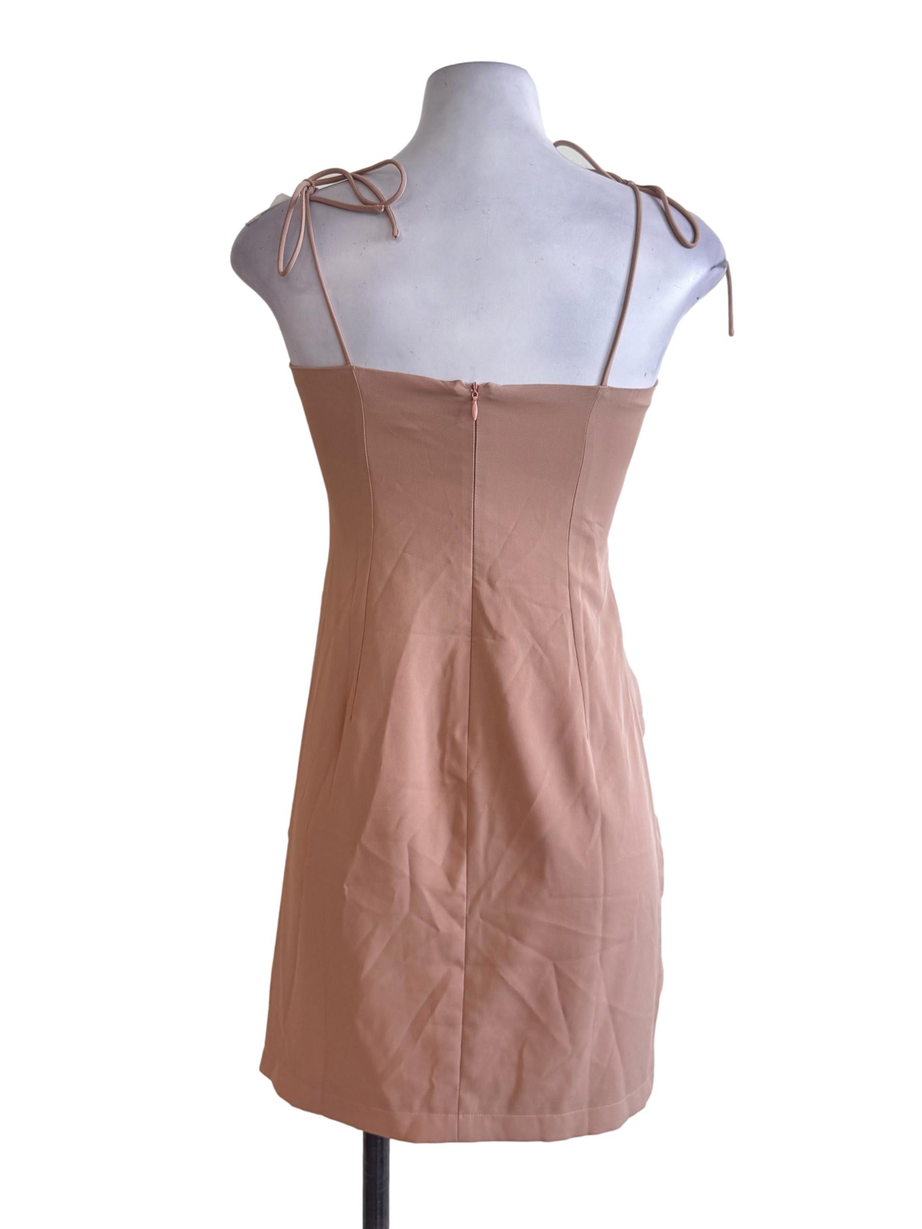 Brown Ruched Dress