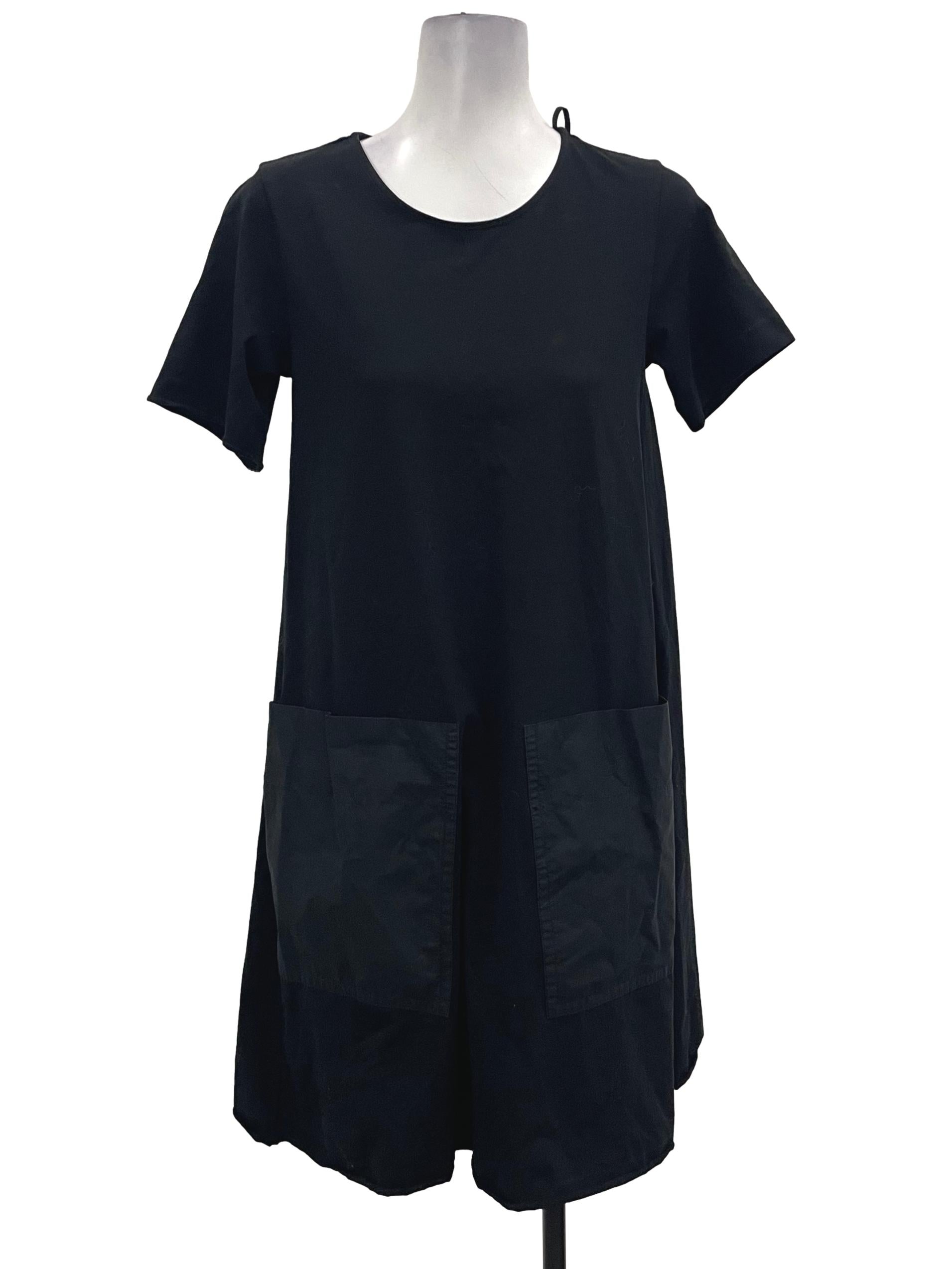 COS Black U-Neck Sleeve Midi Dress