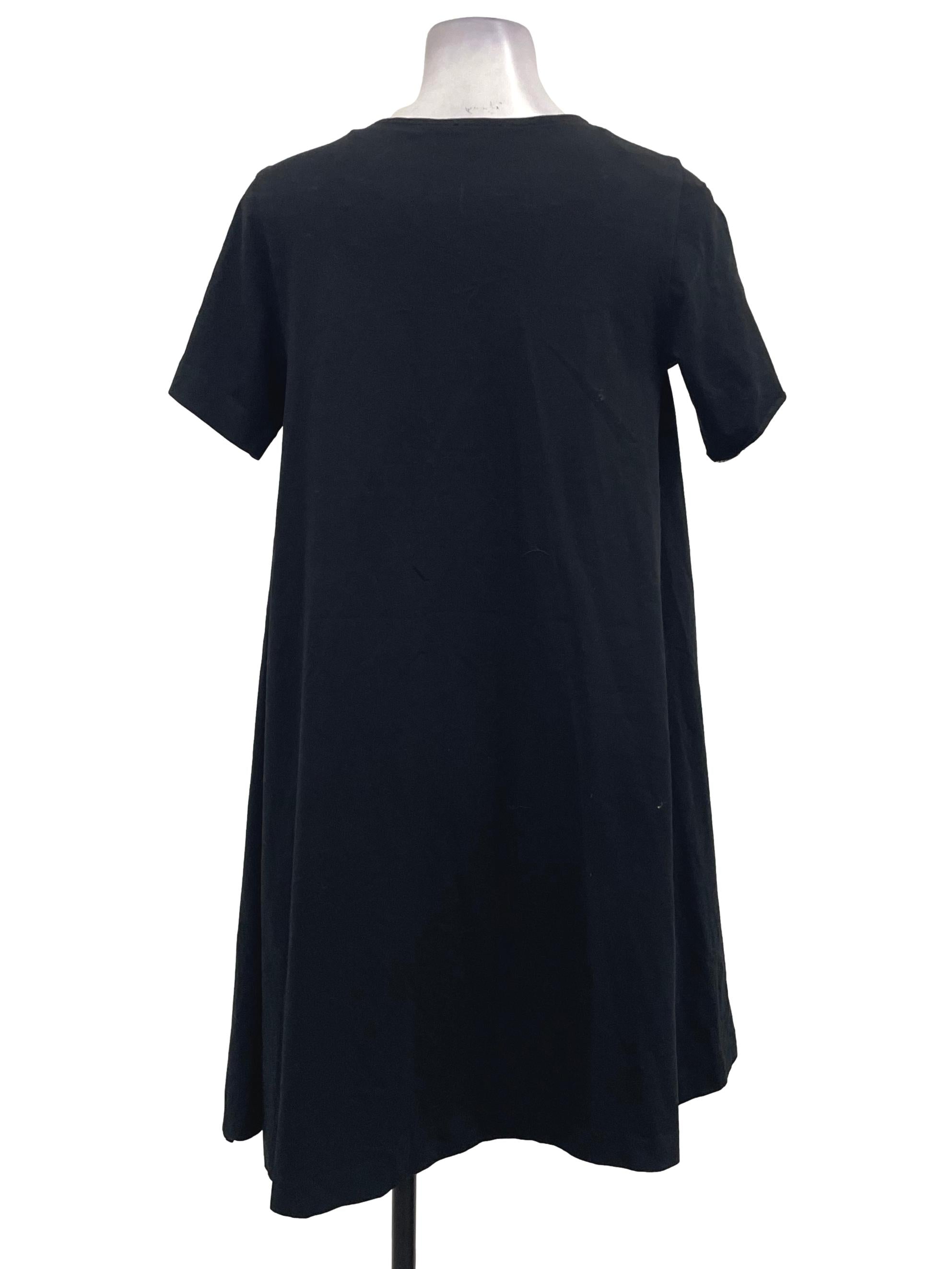 COS Black U-Neck Sleeve Midi Dress
