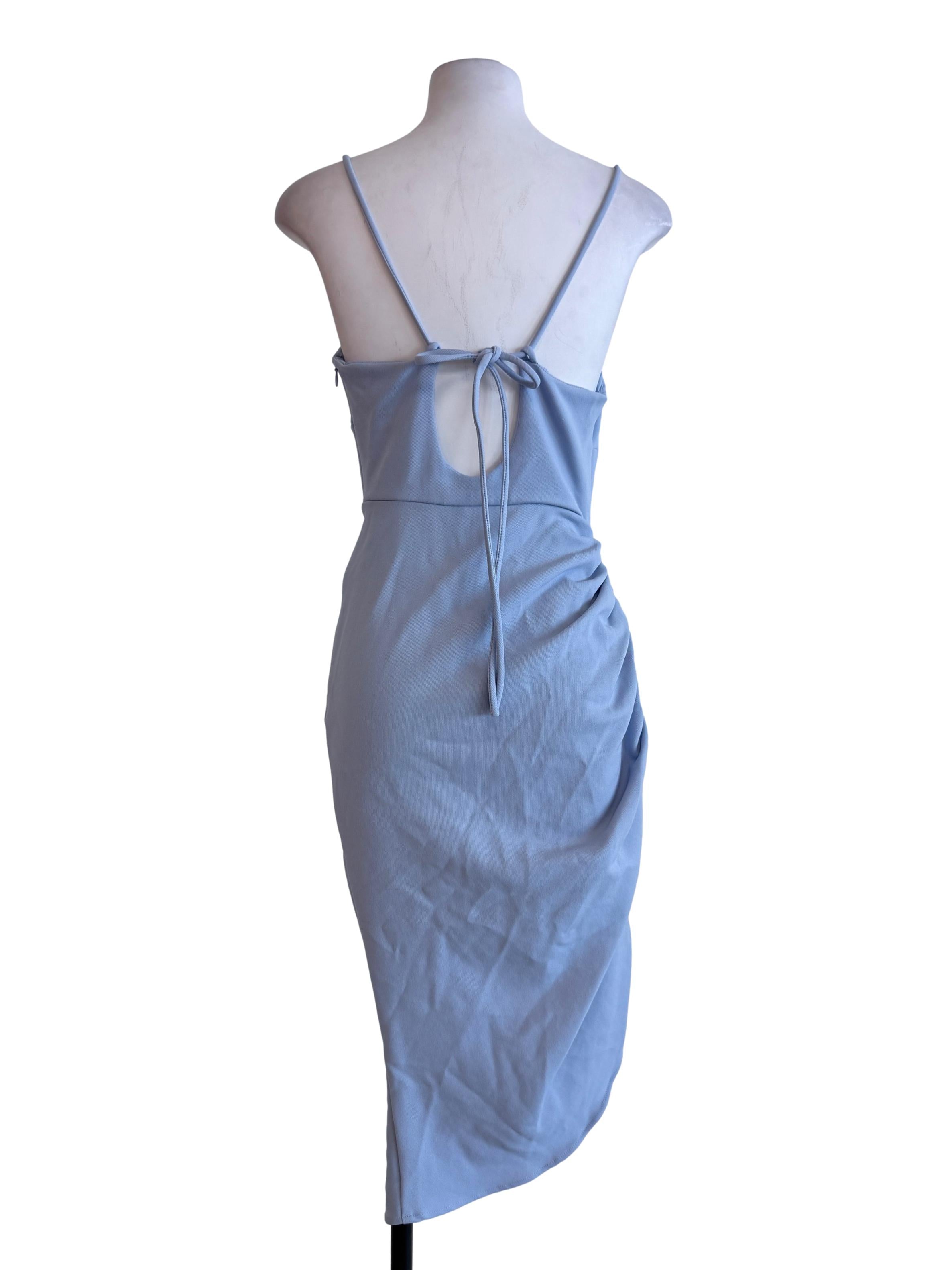Periwinkle Purple Asymmetrical Straps Dress