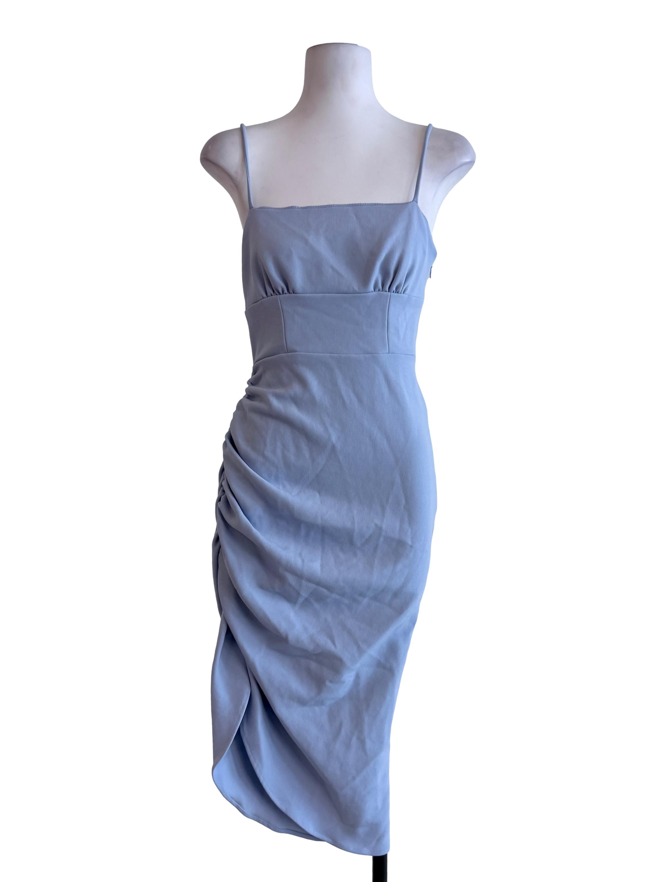 Periwinkle Purple Asymmetrical Straps Dress