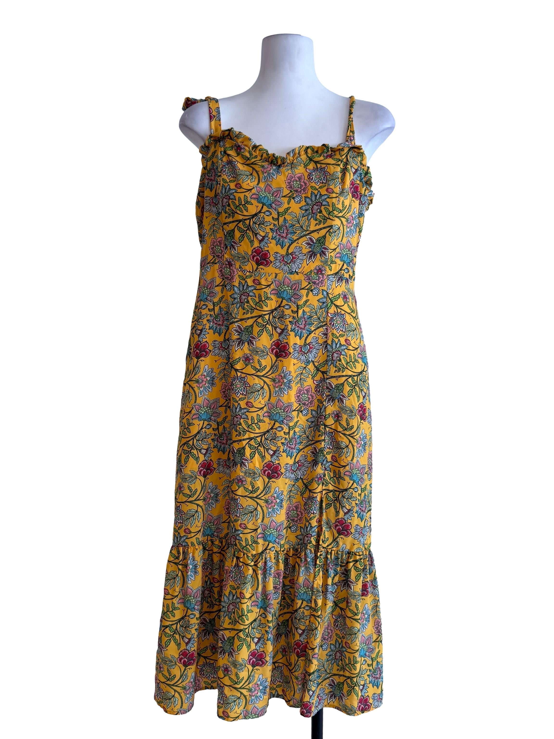 Yellow Floral Shift Dress
