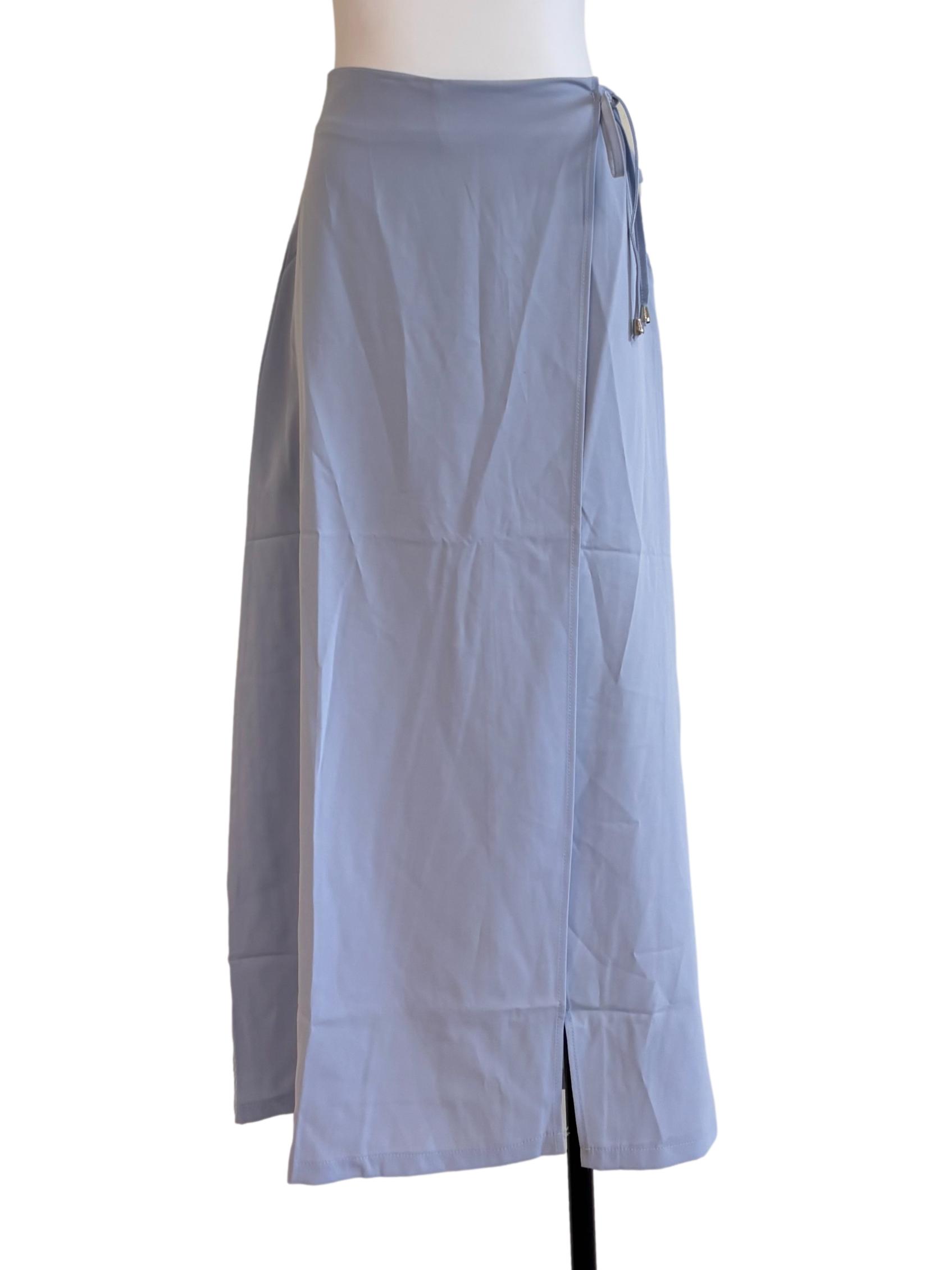 Blue Side Tie Skirt