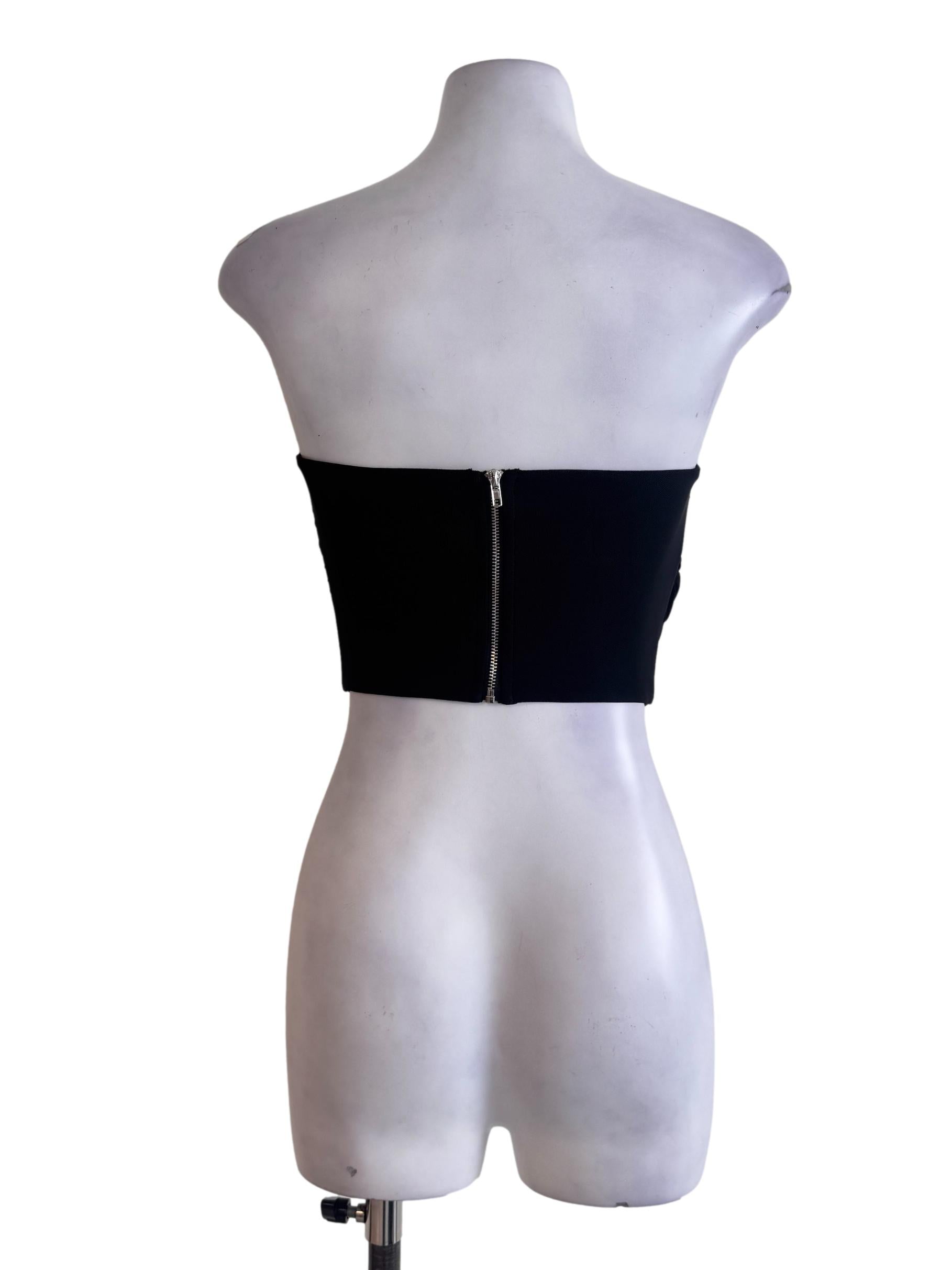 Black Strapless Corset Top
