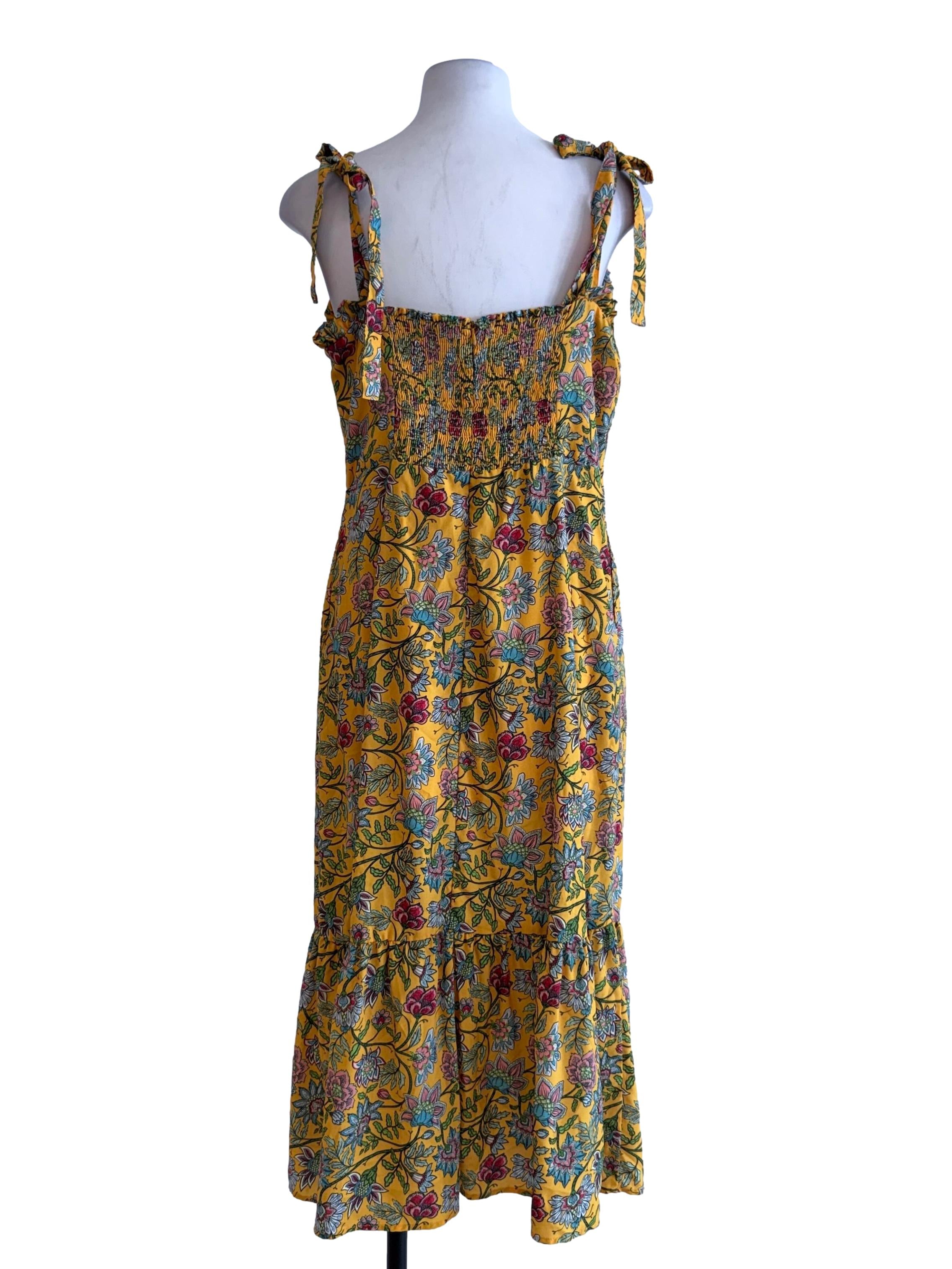 Yellow Floral Shift Dress