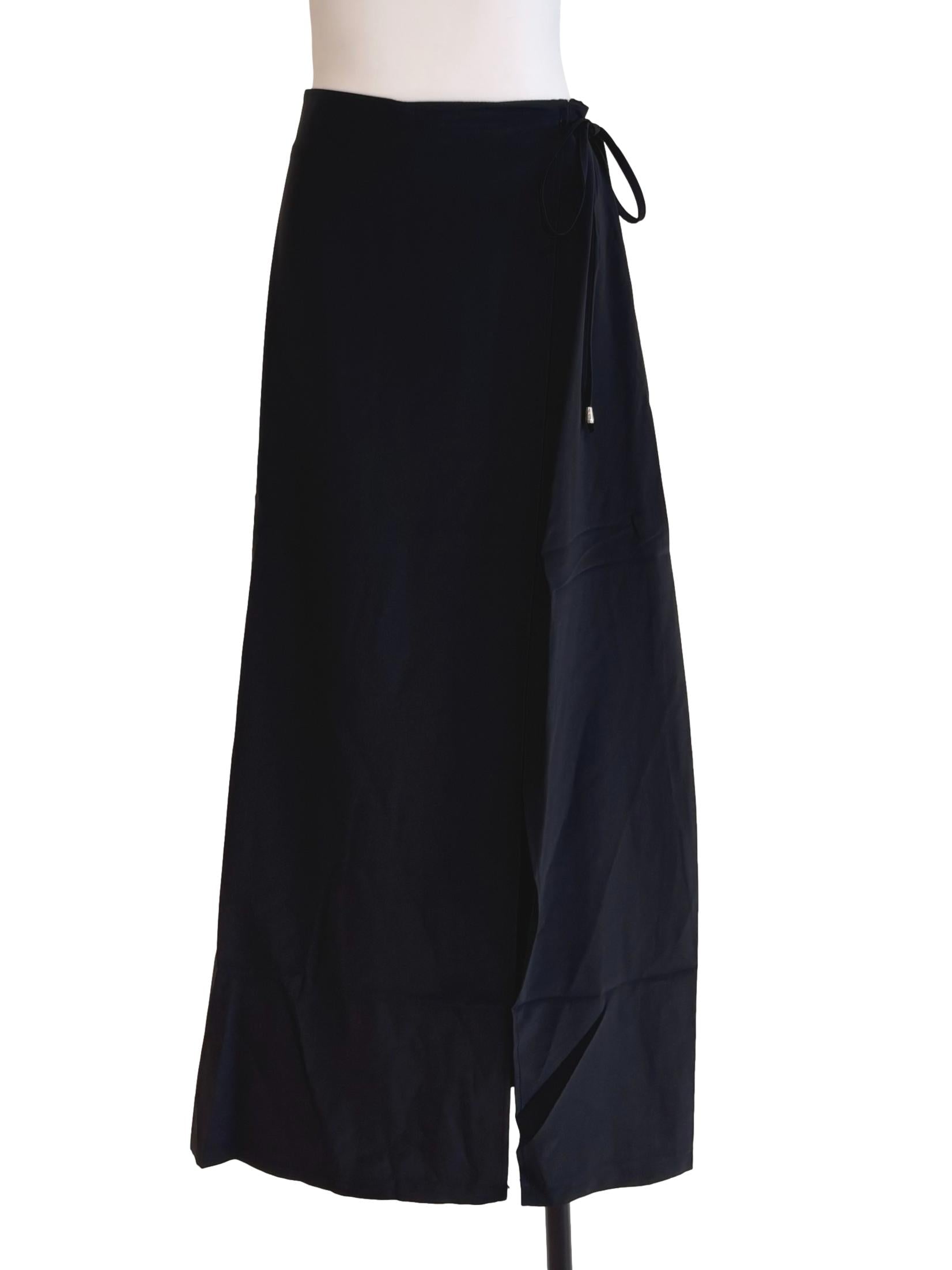 Black Side Tie Skirt
