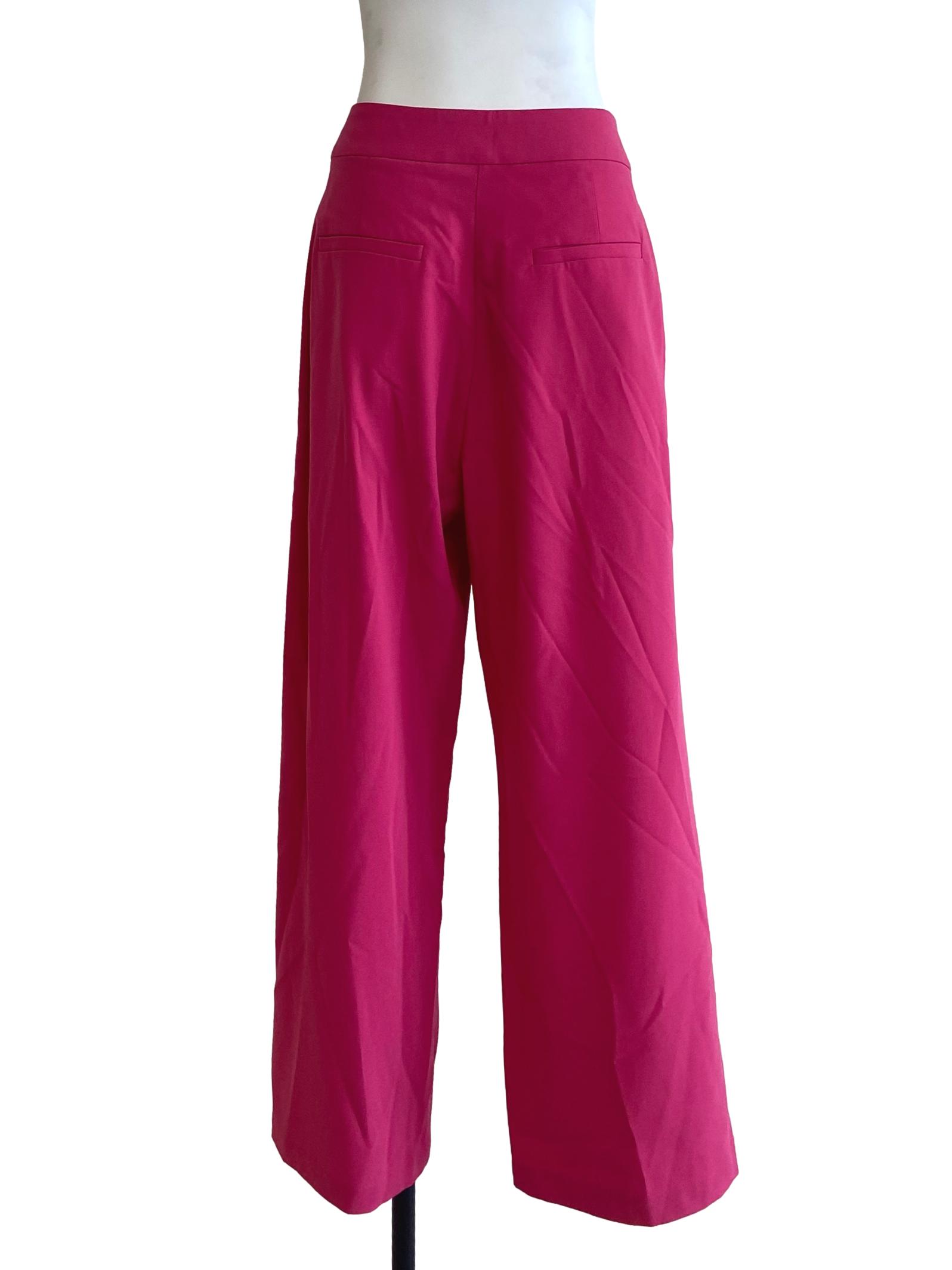 Hot Pink Highwaist Straight Formal Pants GA