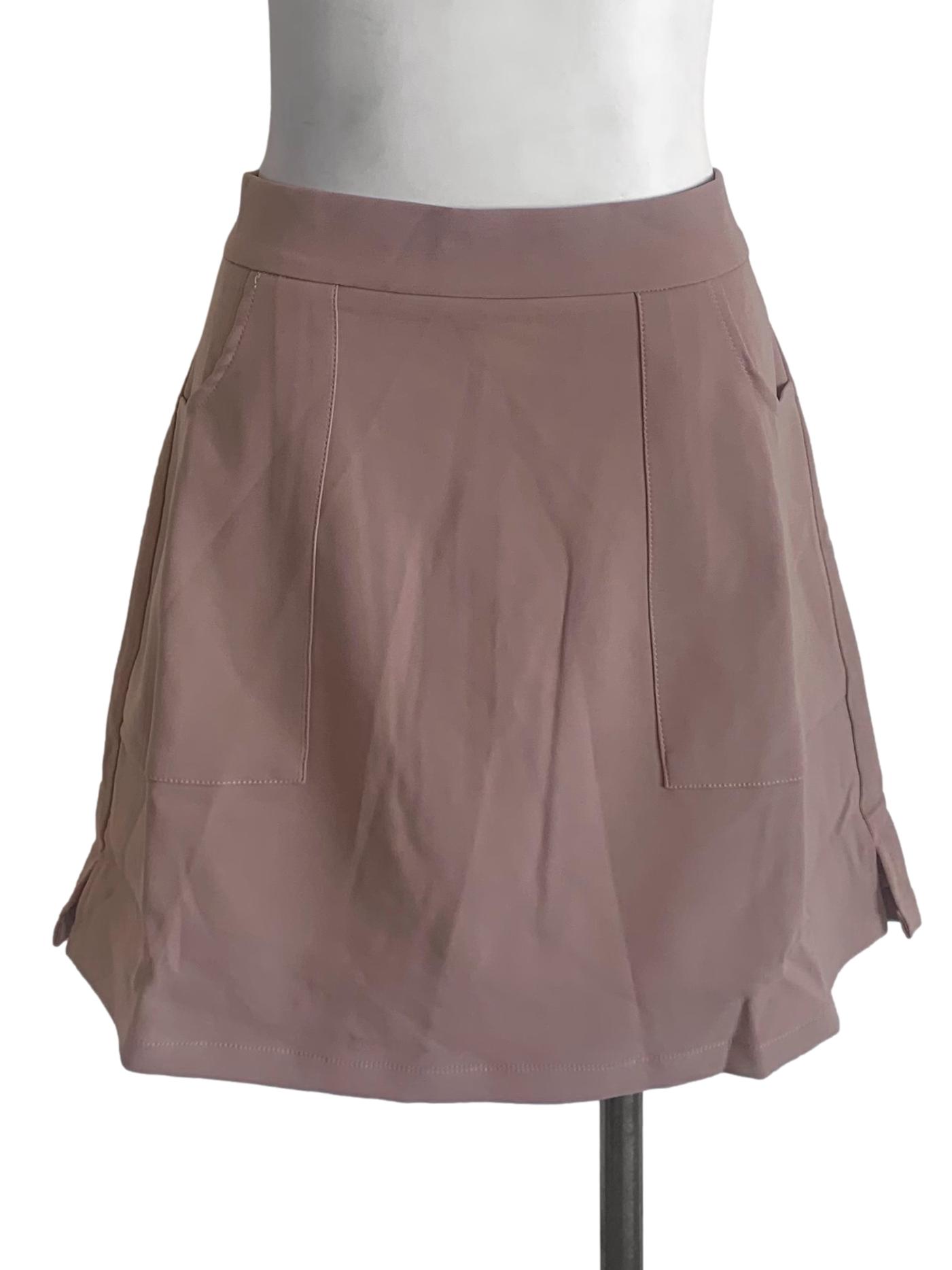 Sepia Beige A-Line Skirt