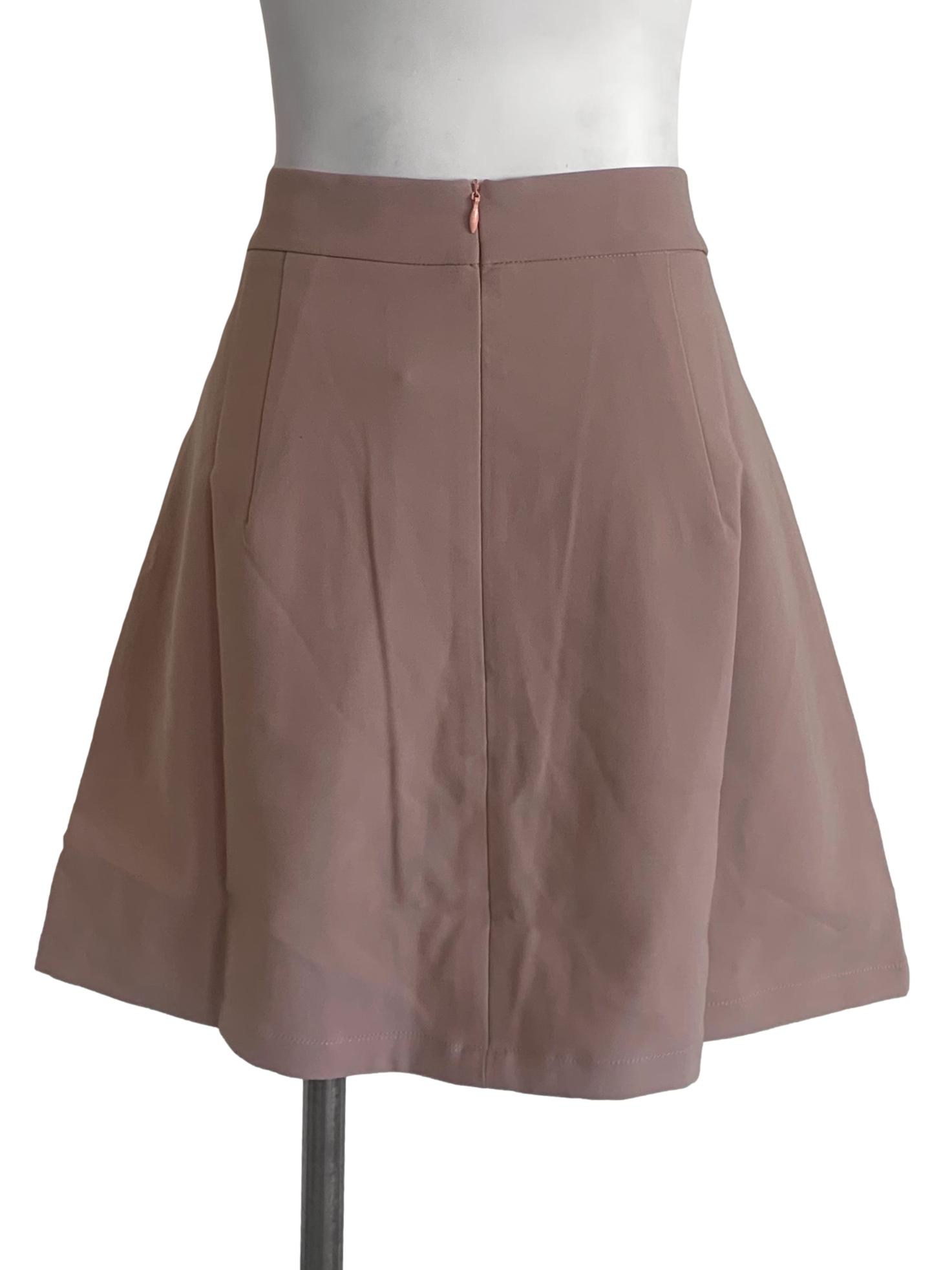 Sepia Beige A-Line Skirt