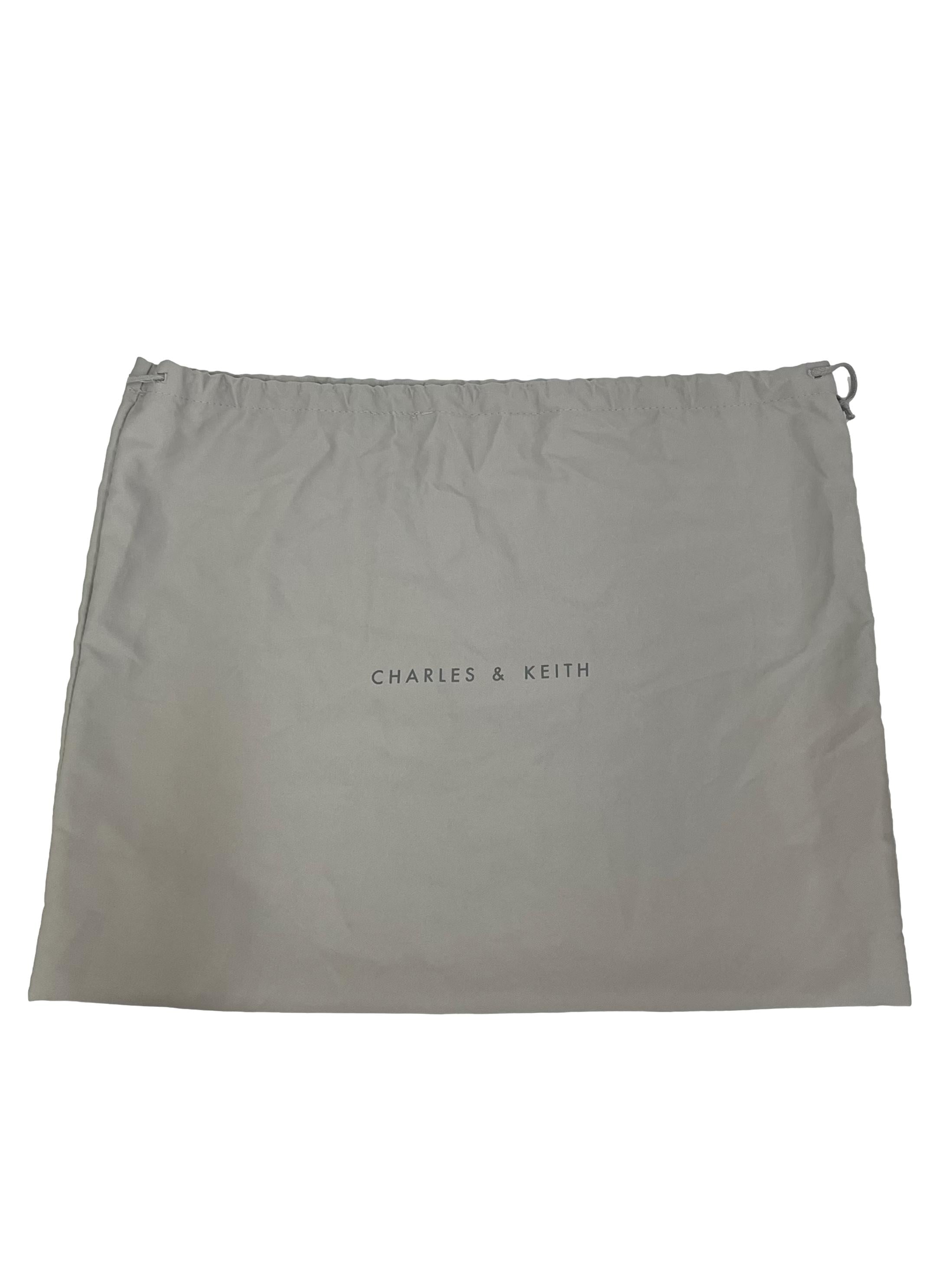 Light Grey Sue Chain Strap Shoulder Bag