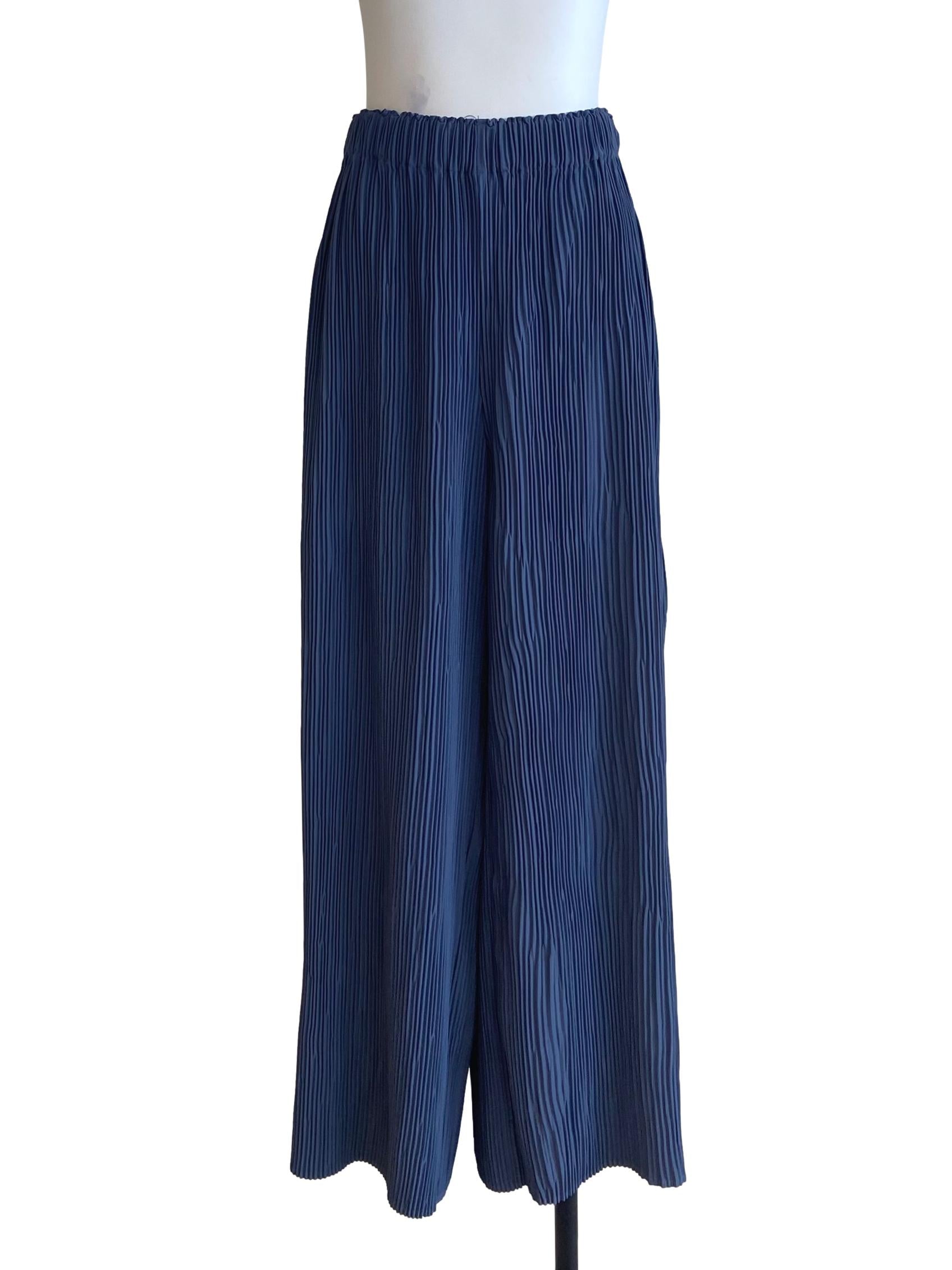 Navy Relaxed Pleated Pants OSN