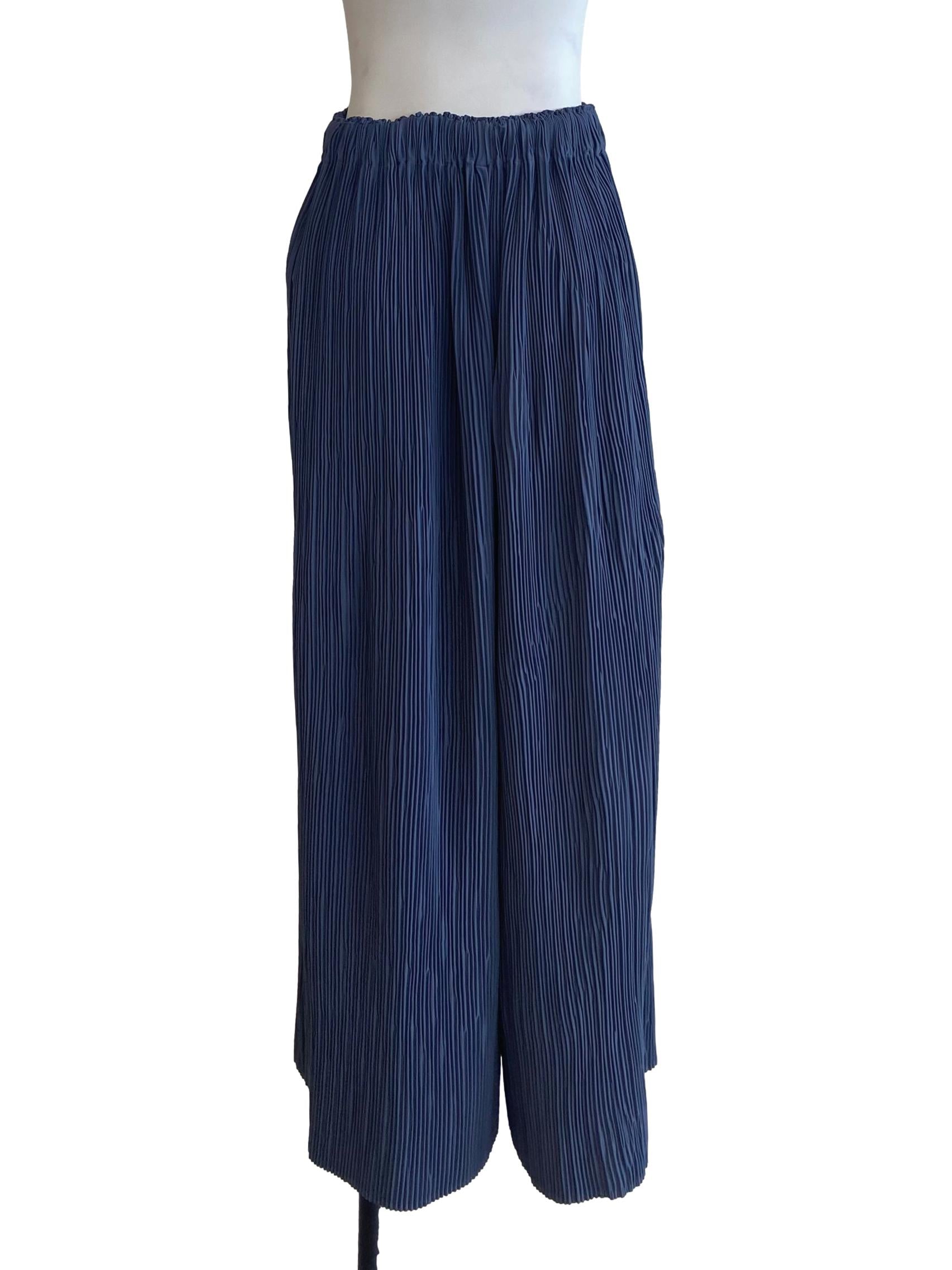 Navy Relaxed Pleated Pants OSN