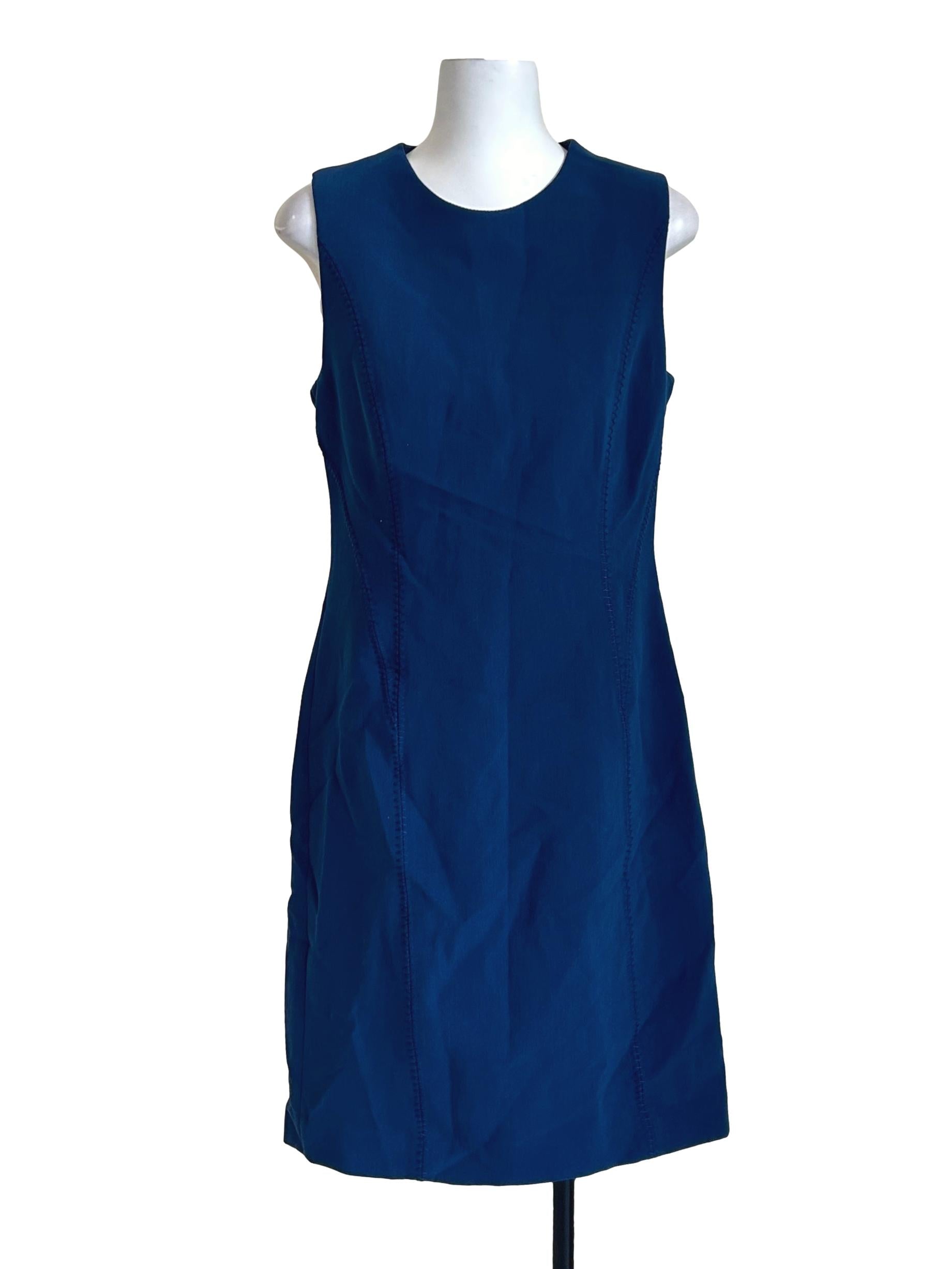 Deep Blue Sleeveless Mini Dress