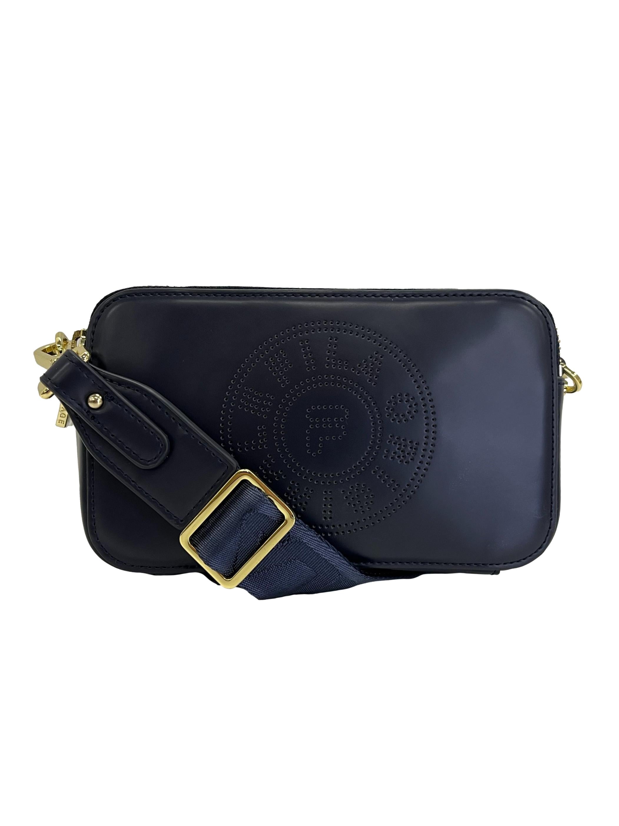 Navy Boxy Crossbody Bag