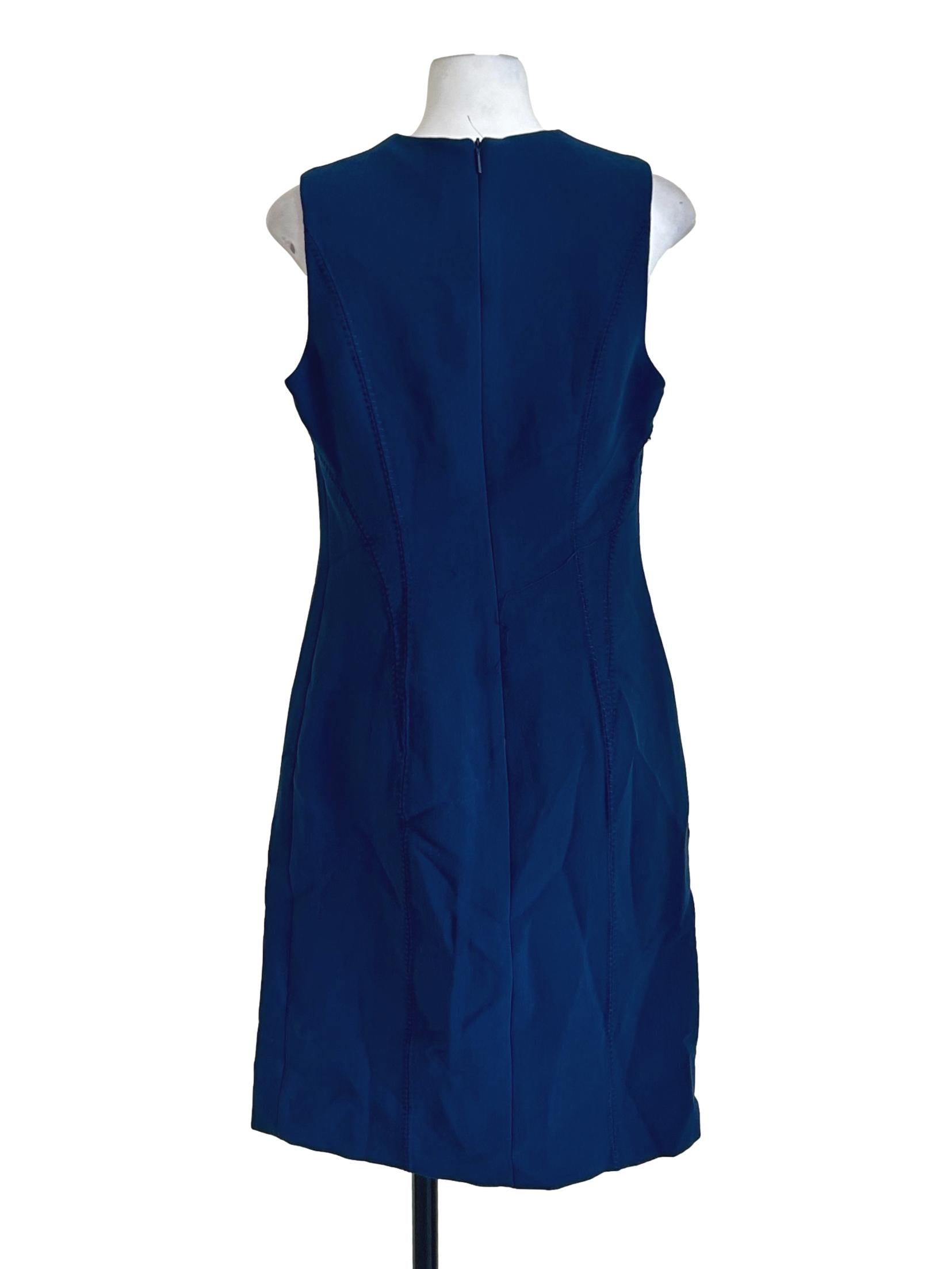 Deep Blue Sleeveless Mini Dress