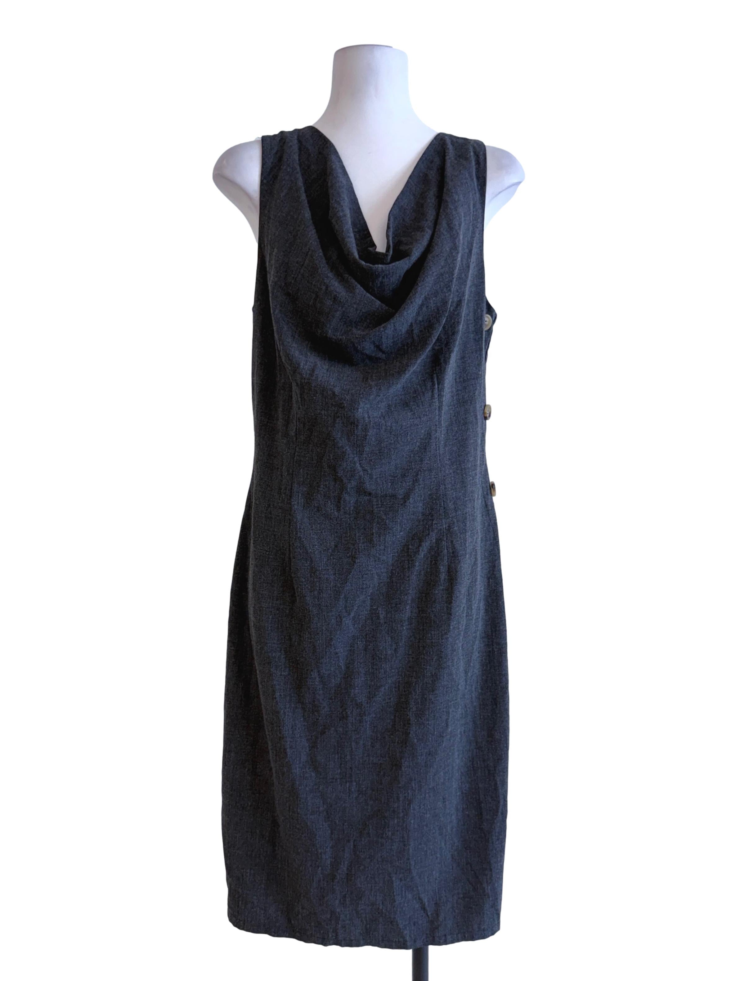 Vintage Grey A Line Midi Dress