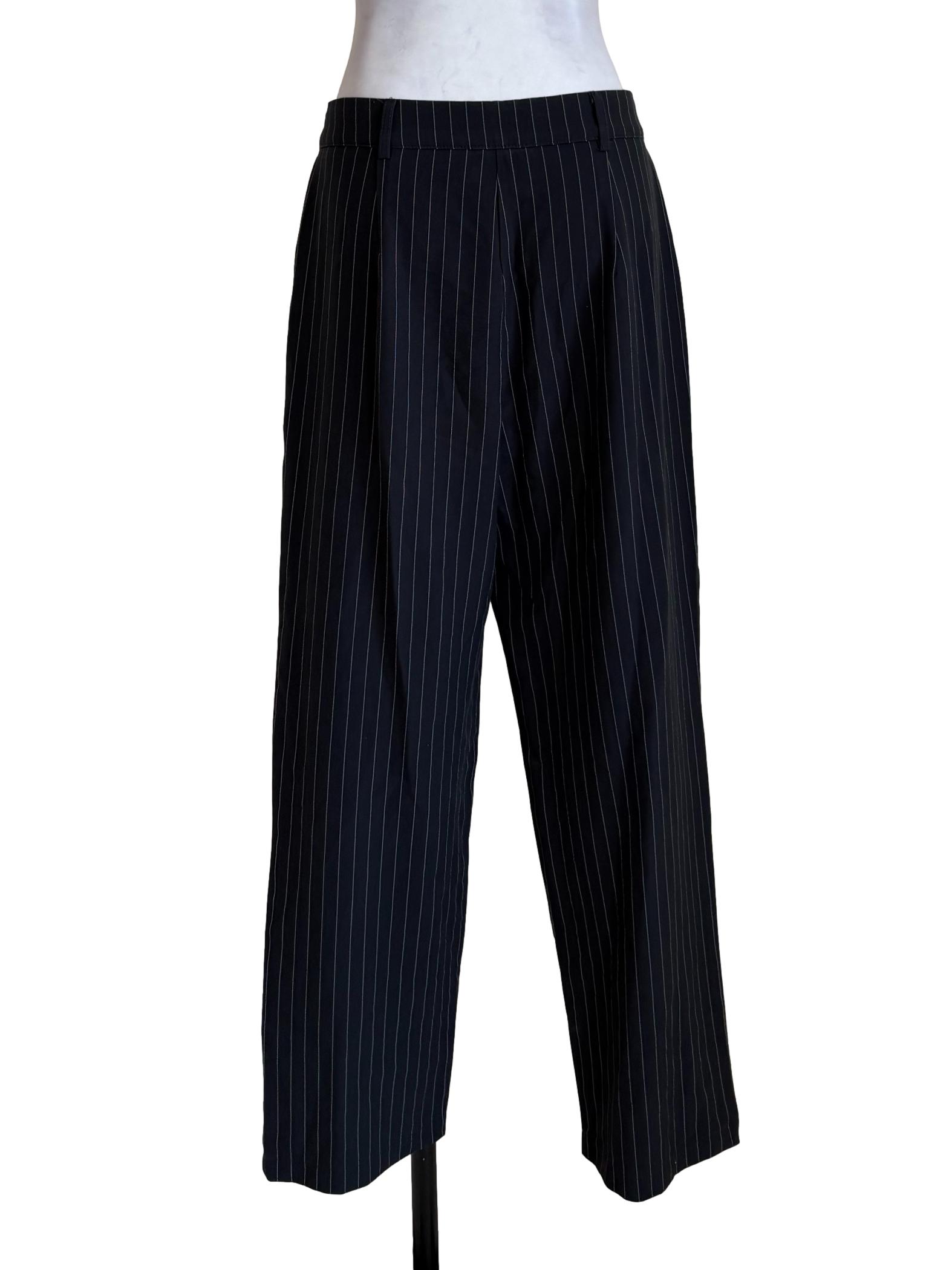 Black Stripped Formal Pants