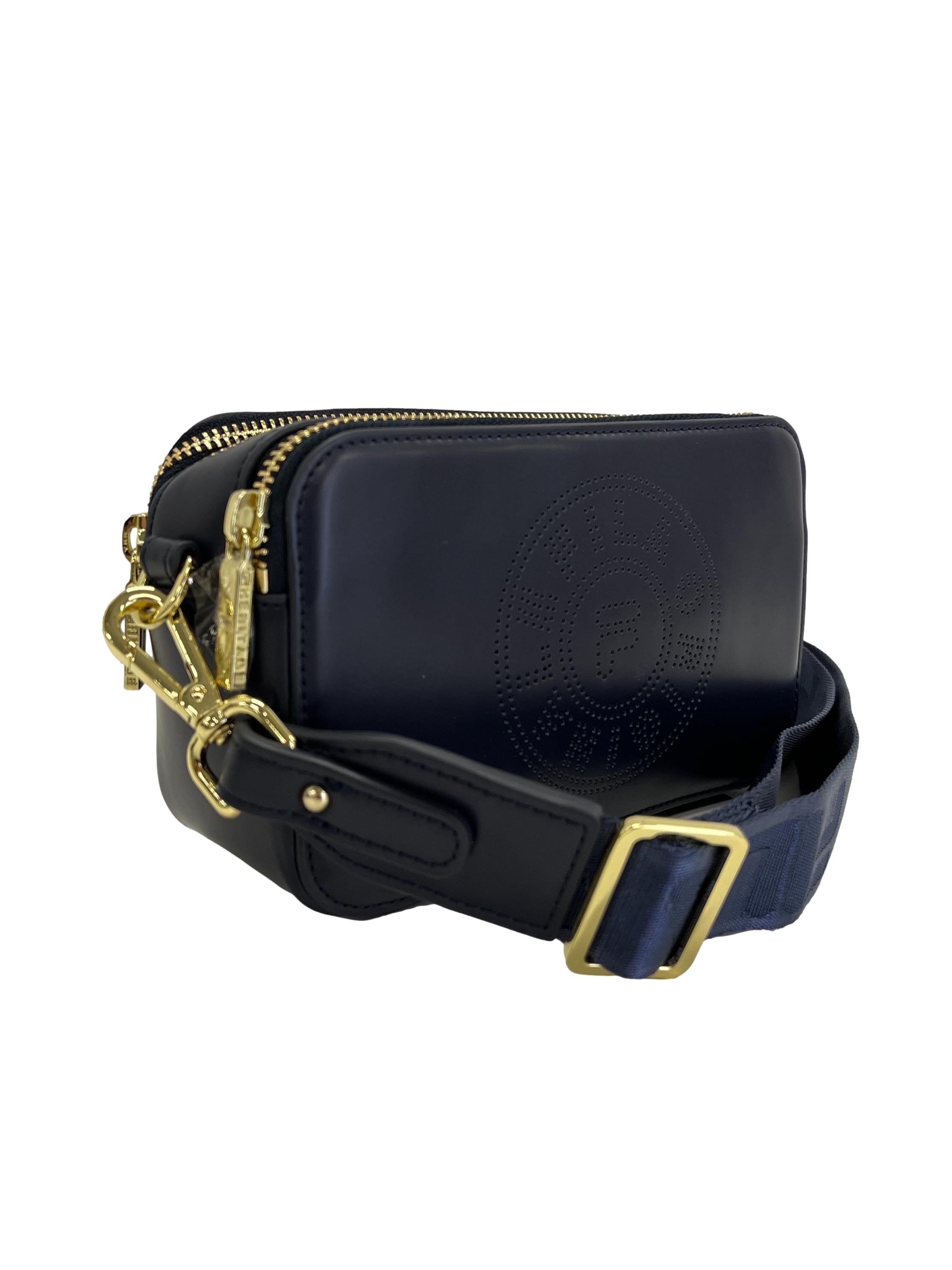 Navy Boxy Crossbody Bag