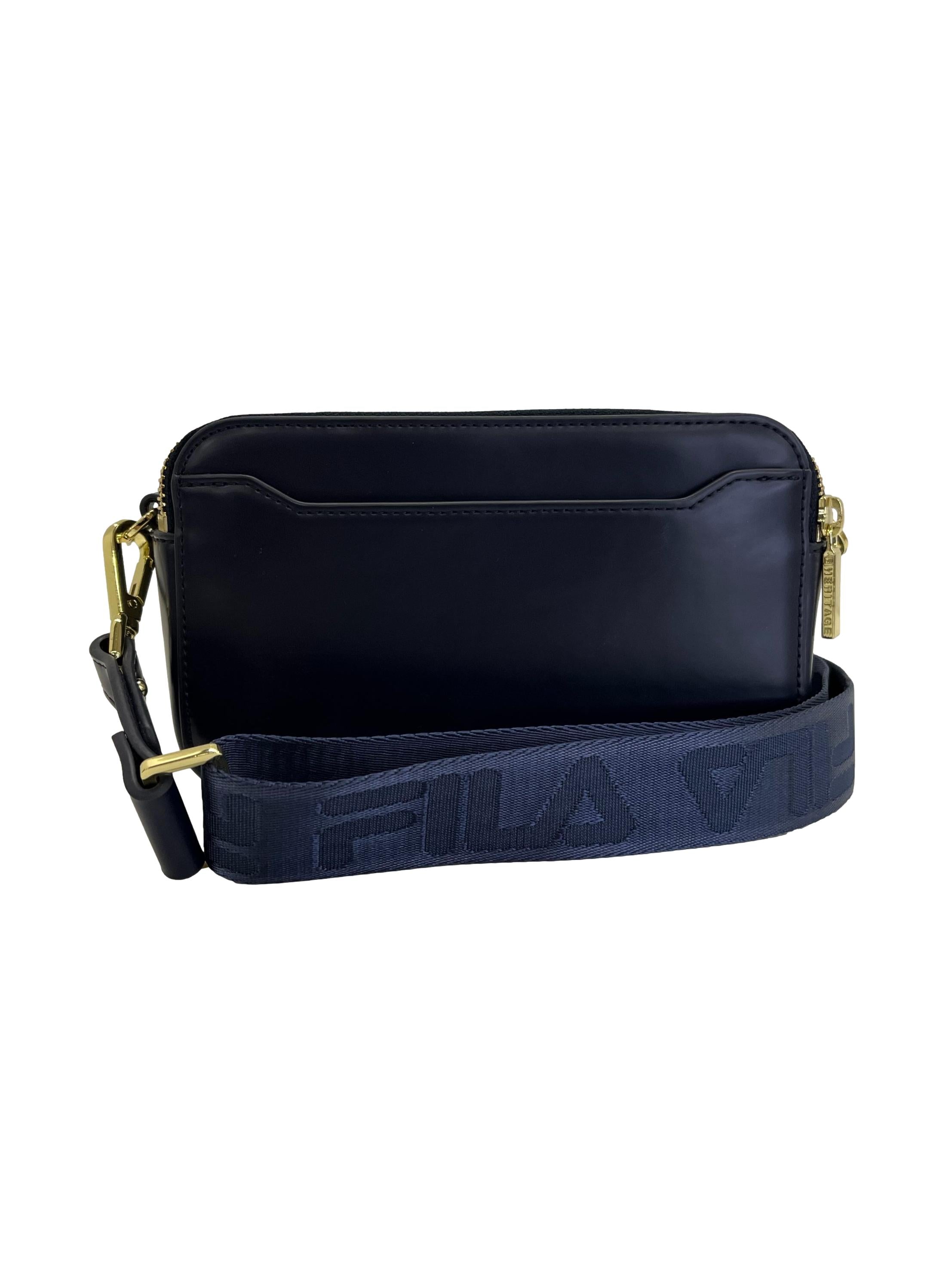 Navy Boxy Crossbody Bag