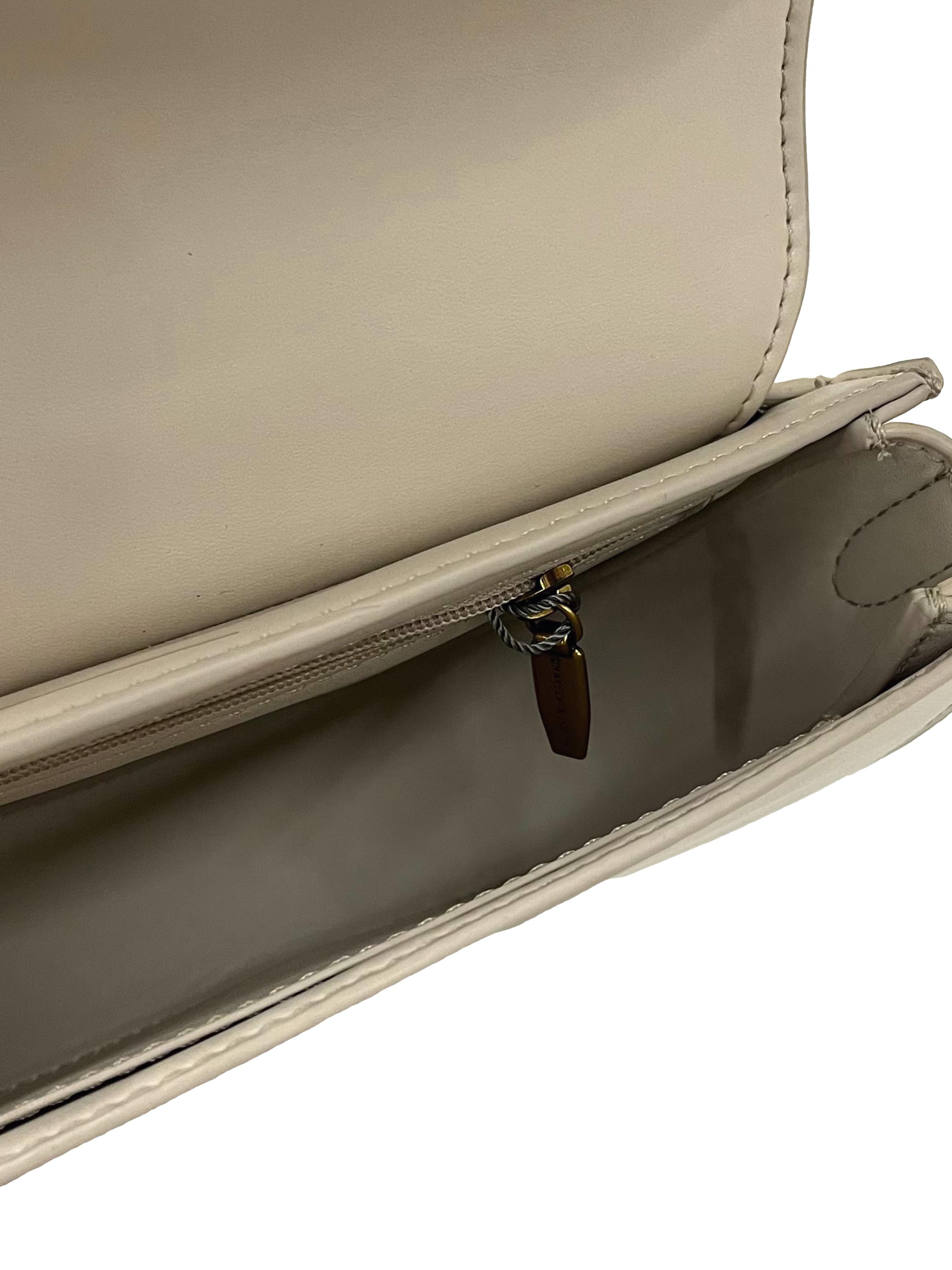 Cream Mini Gabine Saddle Bag
