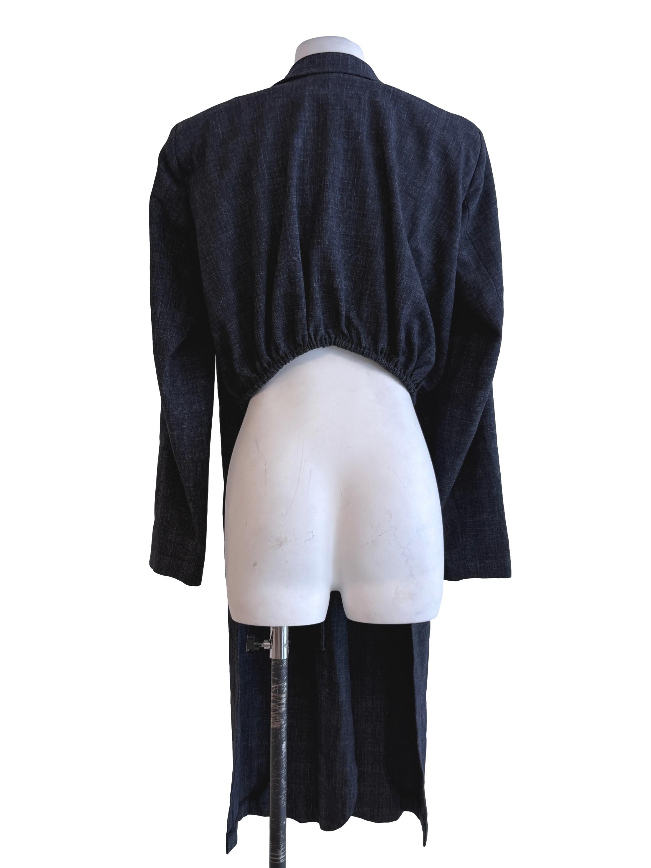 Dark Grey Open Back Jacket