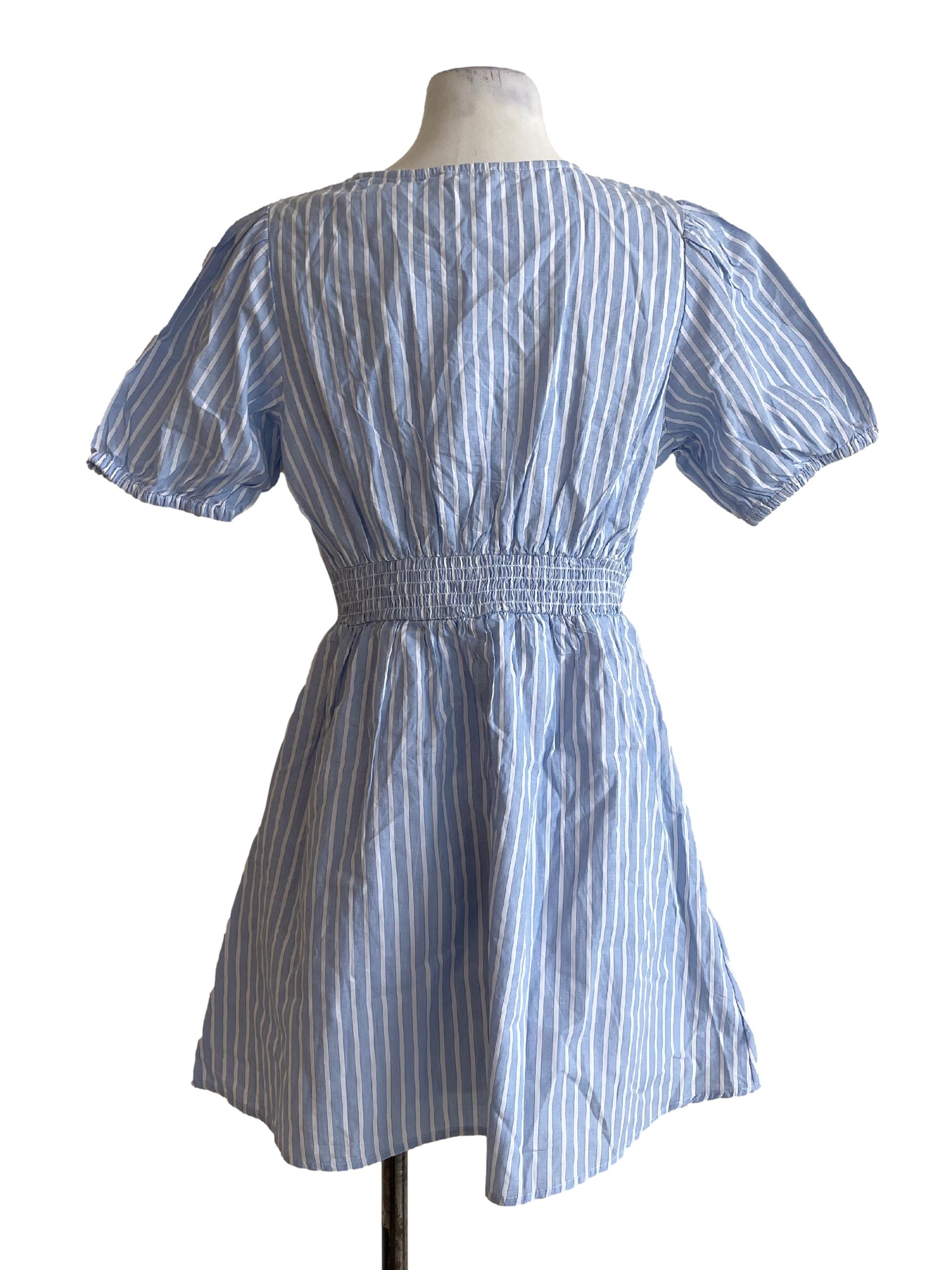 Blue And White Striped Dress