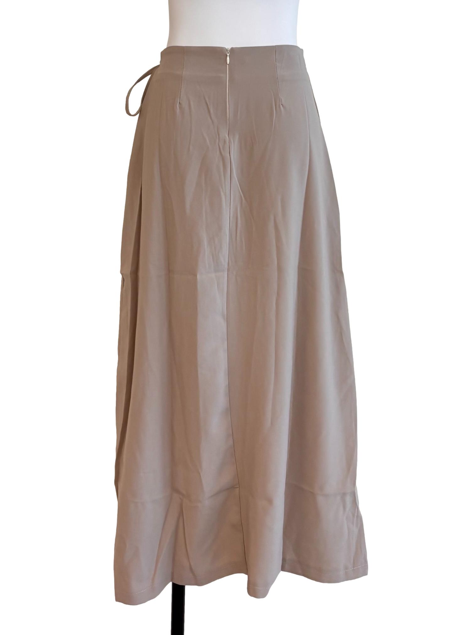 Latte Brown Side Tie Skirt