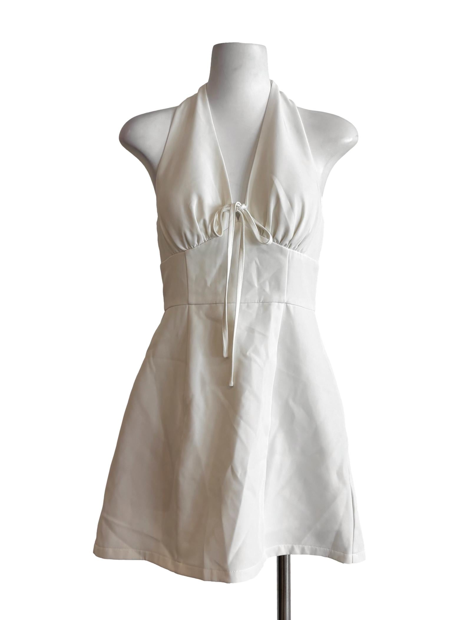 Ivory White Halter Dress