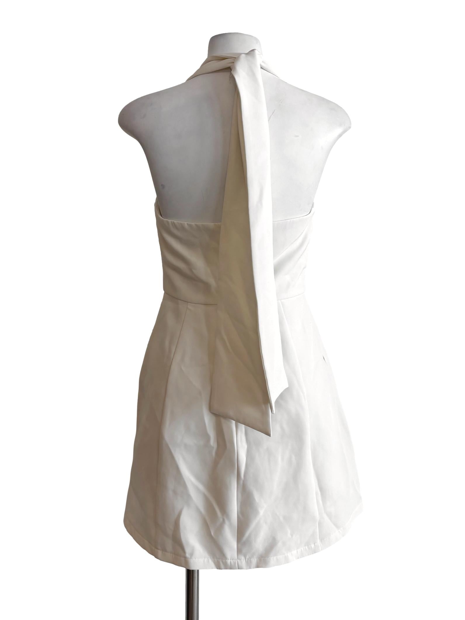 Ivory White Halter Dress