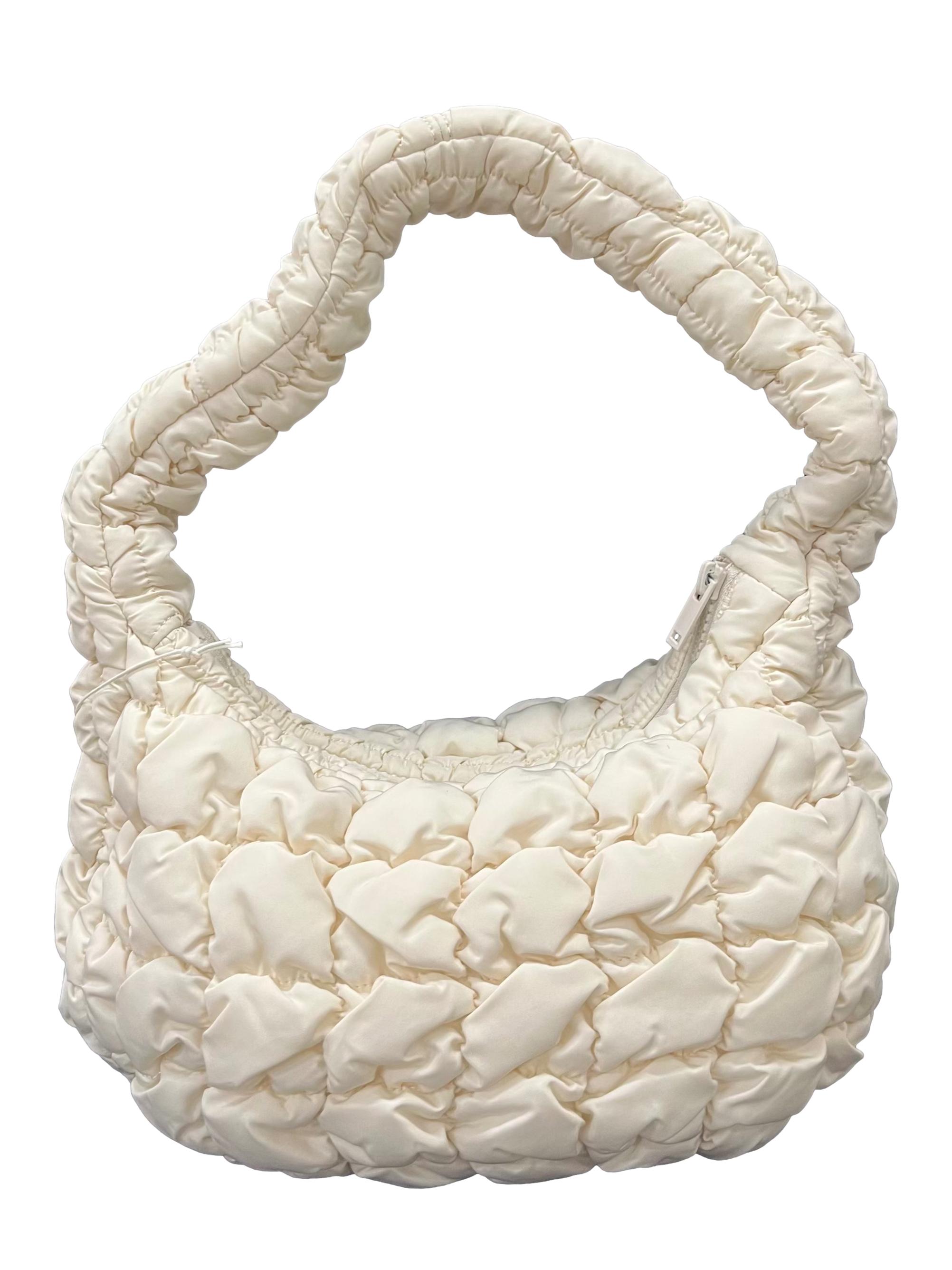 Cream Quilted Mini Bag