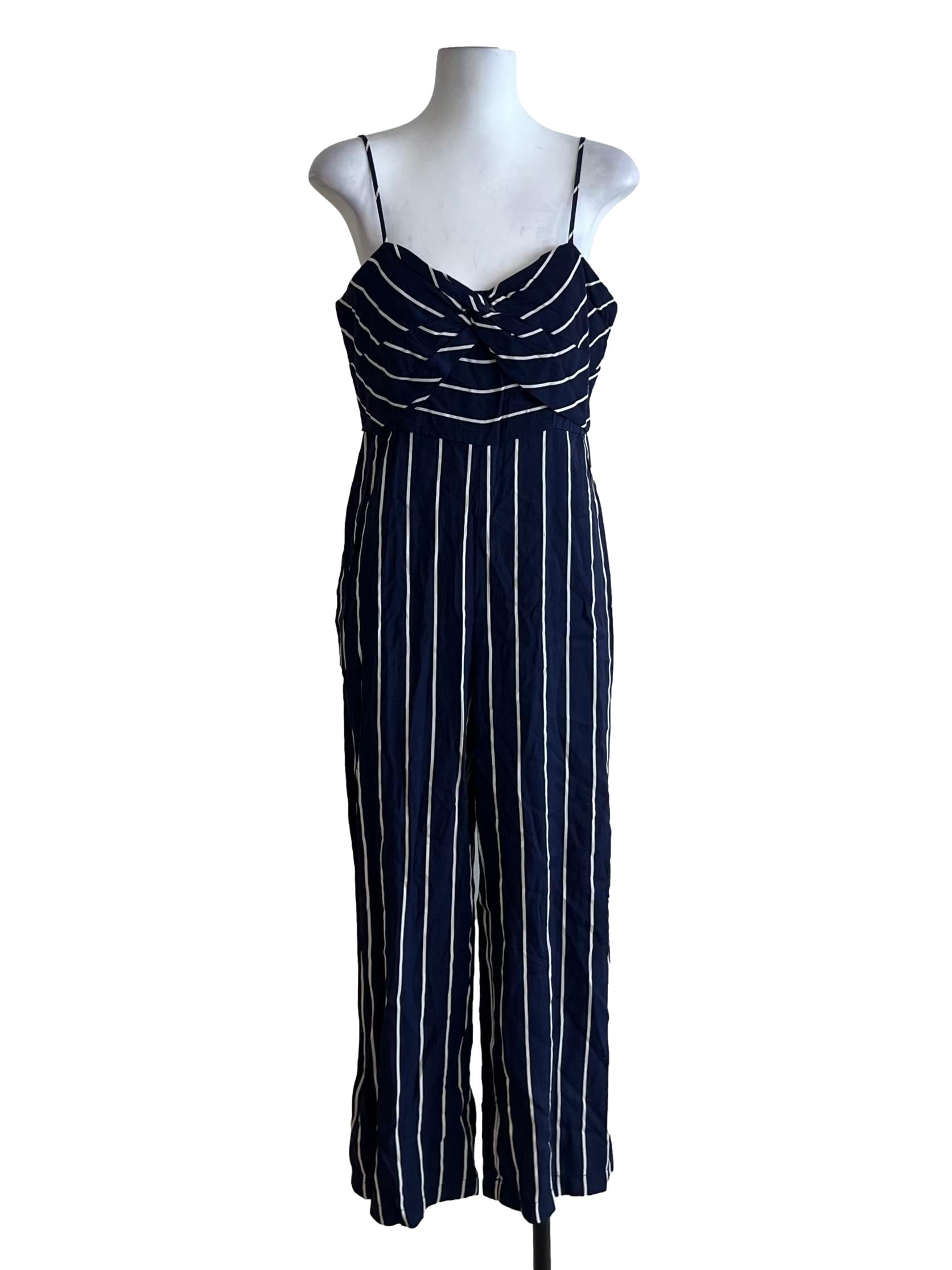 Navy Blue Spaghetti Strap Jumpsuit