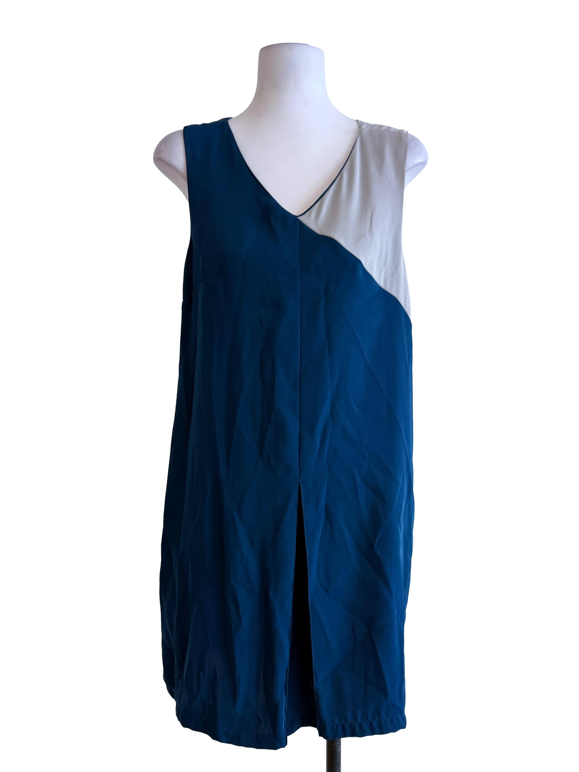 Teal Blue Sleeveless  Mini Dress