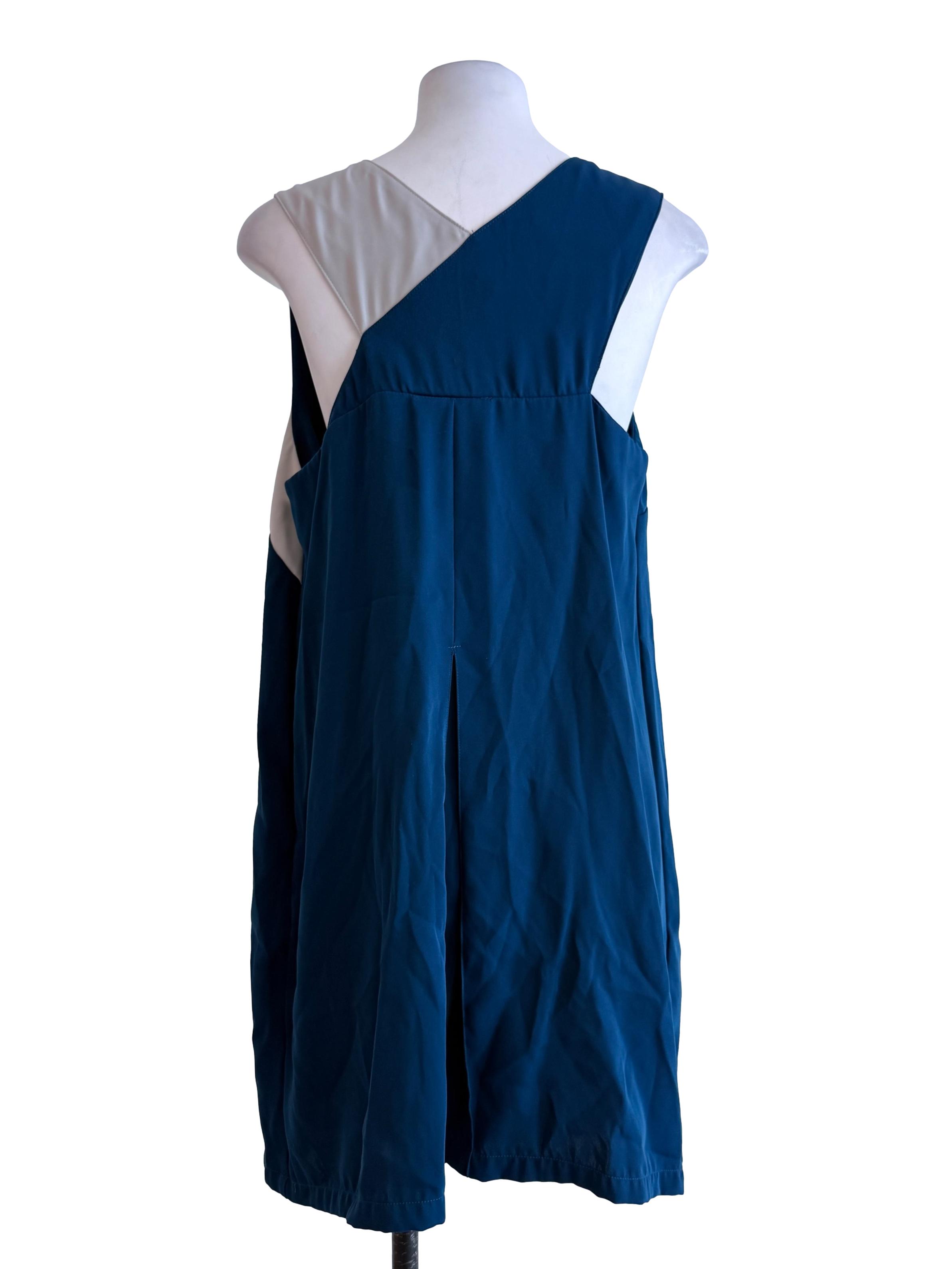Teal Blue Sleeveless  Mini Dress