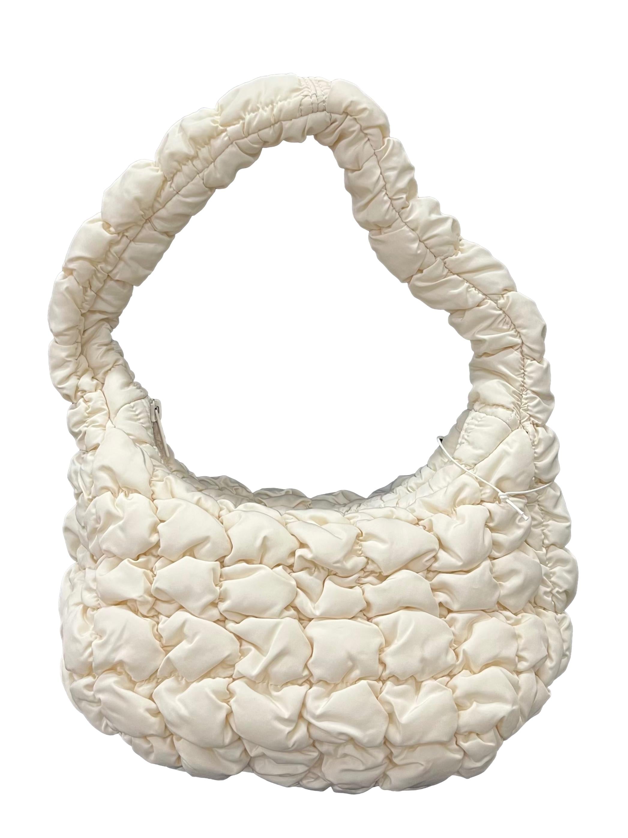 Cream Quilted Mini Bag