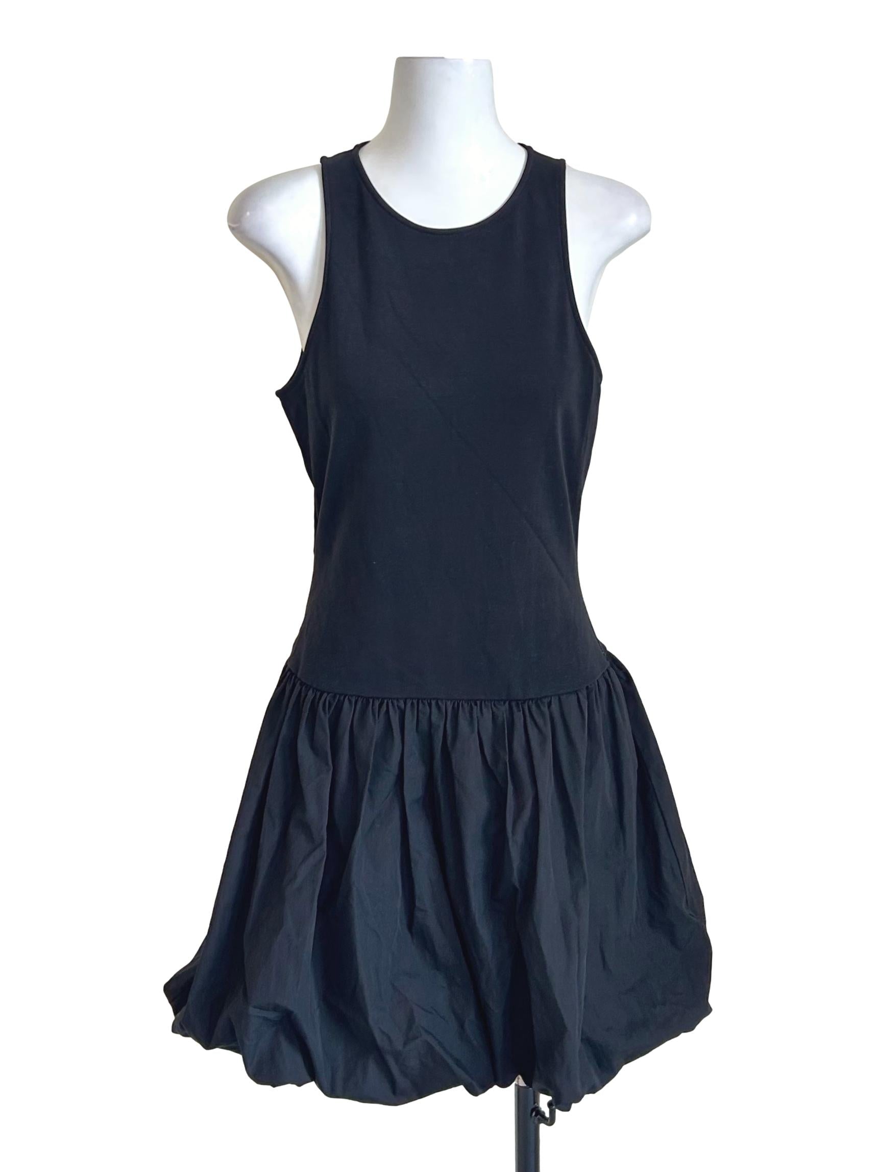 Black Drop Waist Bubble Dress