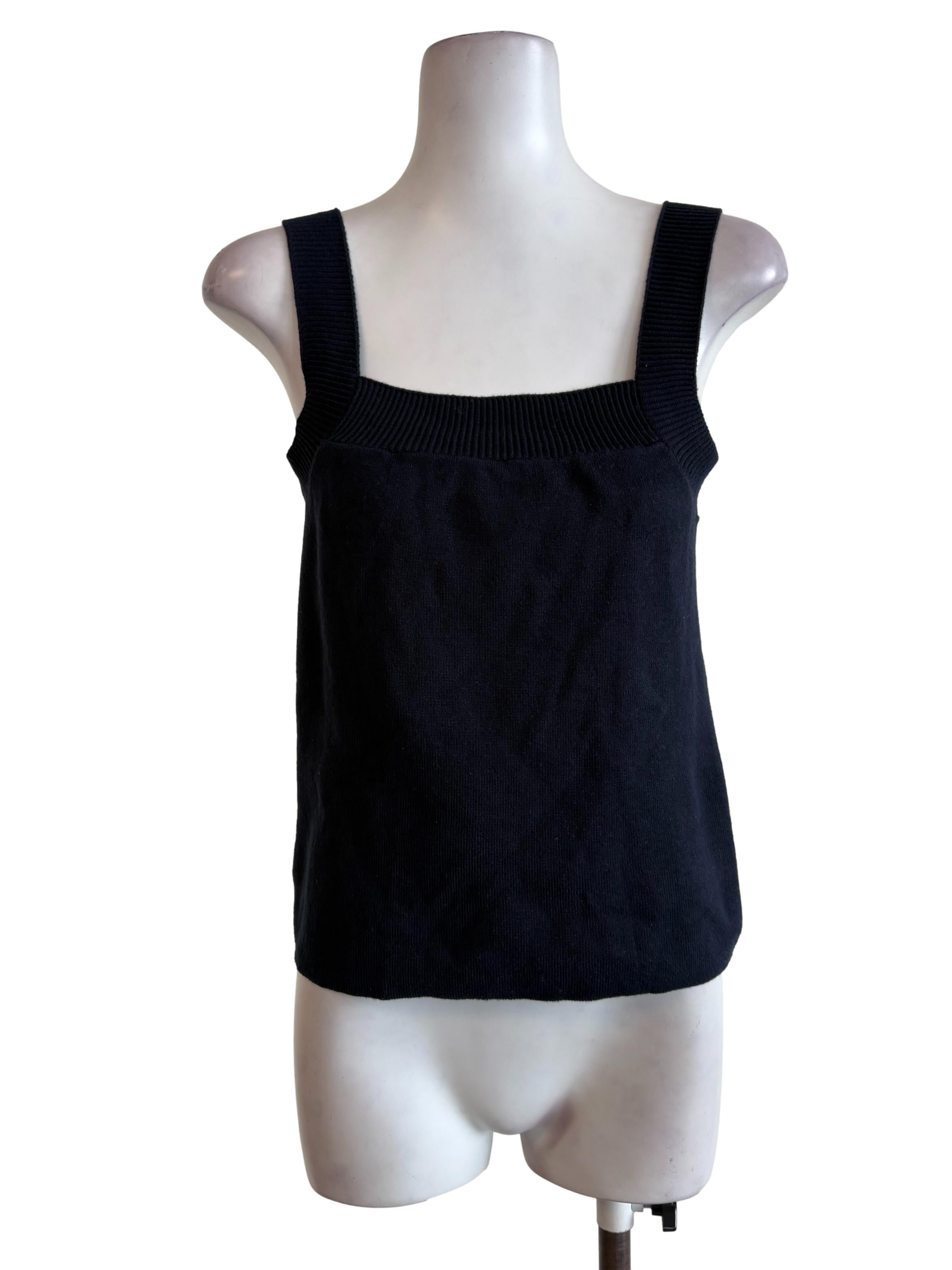 Dark Blue Knitted Tank Top LB