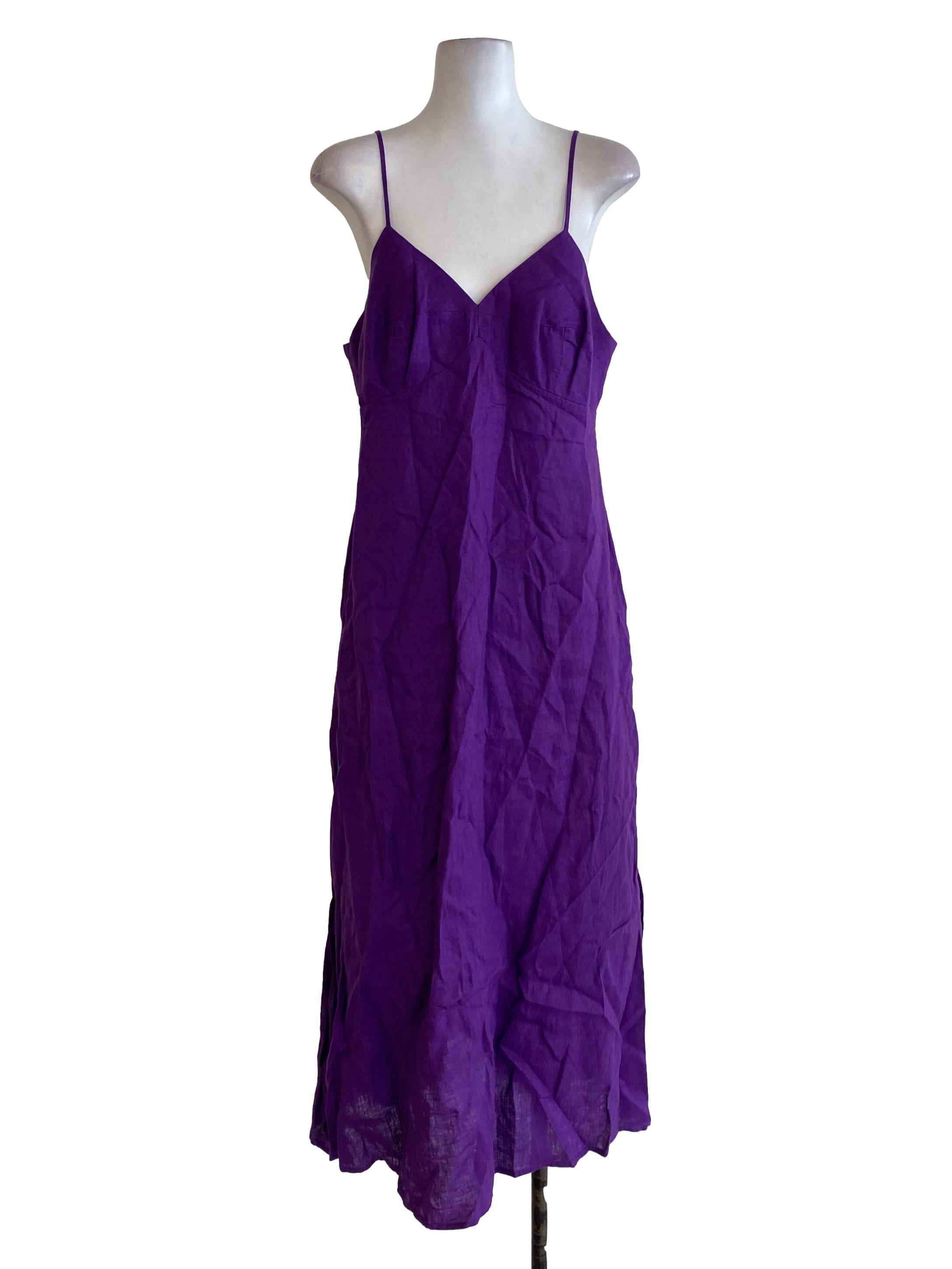 Purple Linen Dress