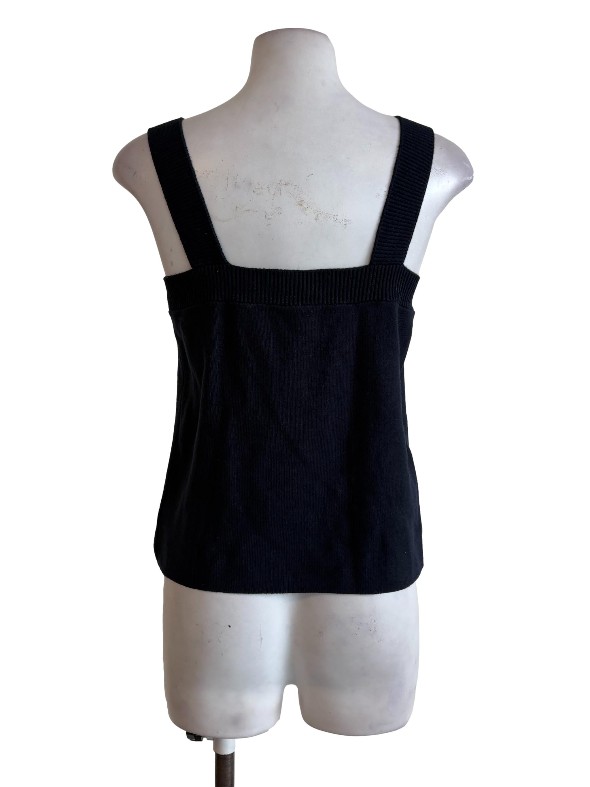 Dark Blue Knitted Tank Top LB
