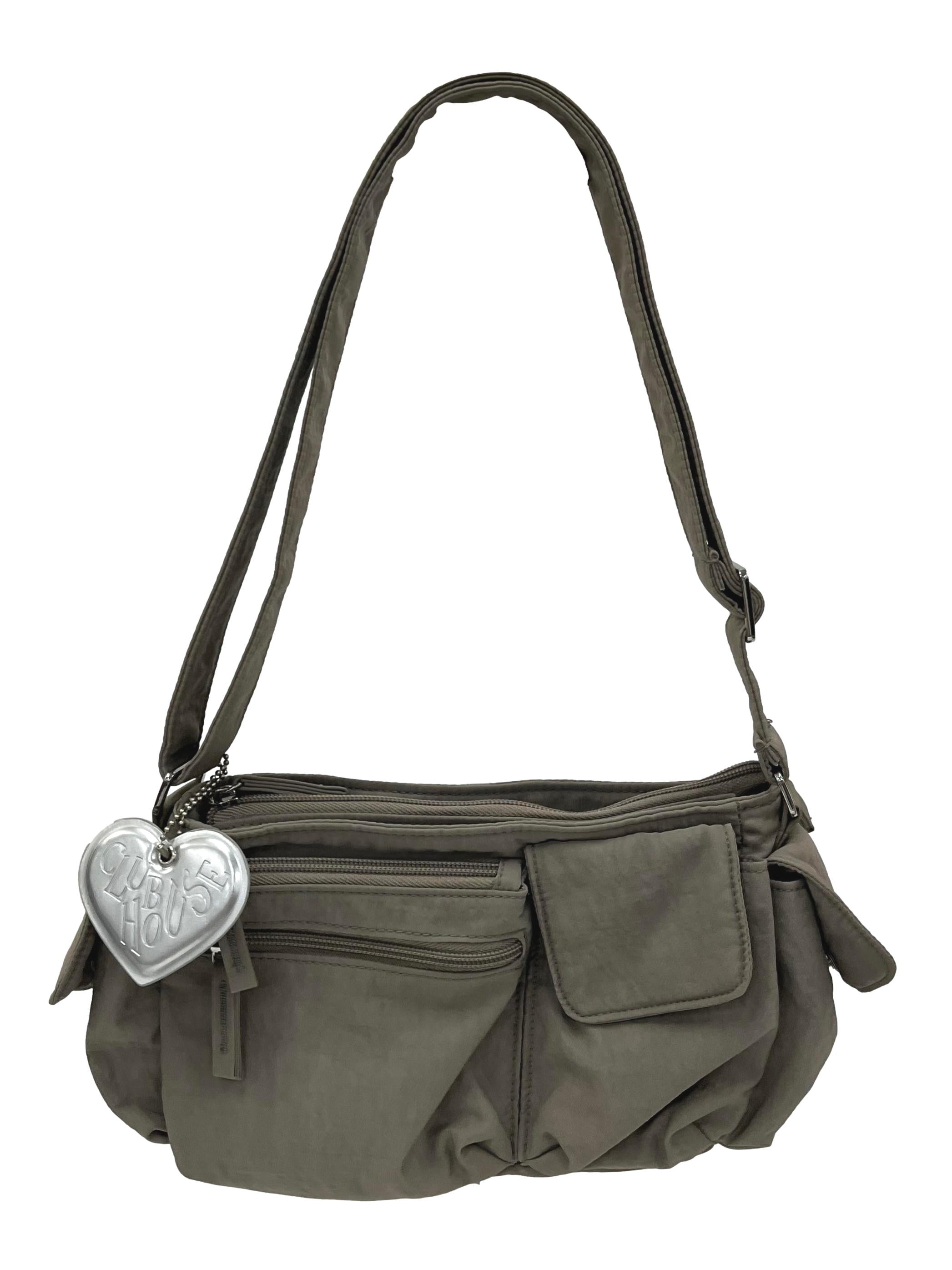 Greyish Brown Freddy Cargo Shoulder Bag