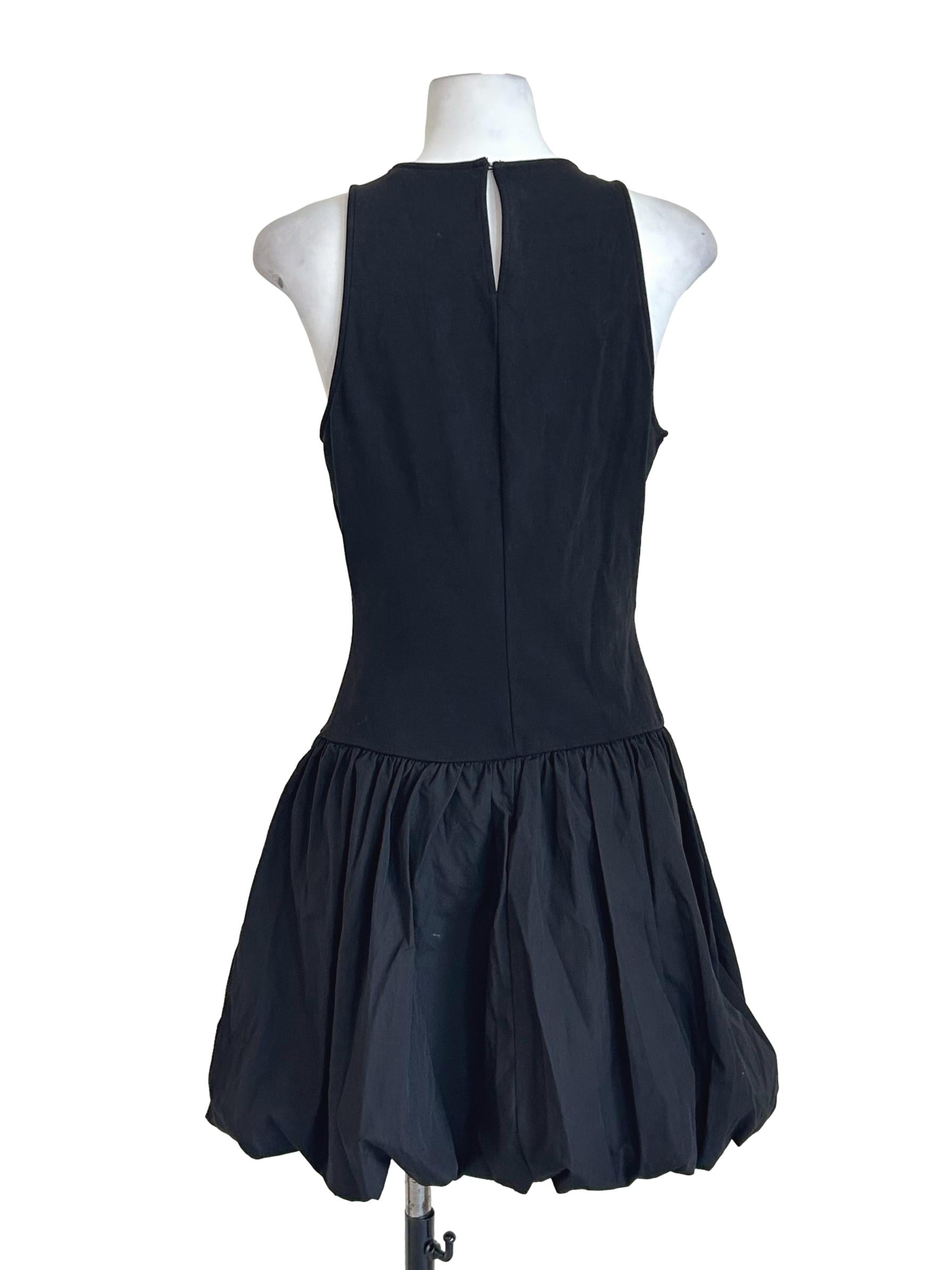 Black Drop Waist Bubble Dress