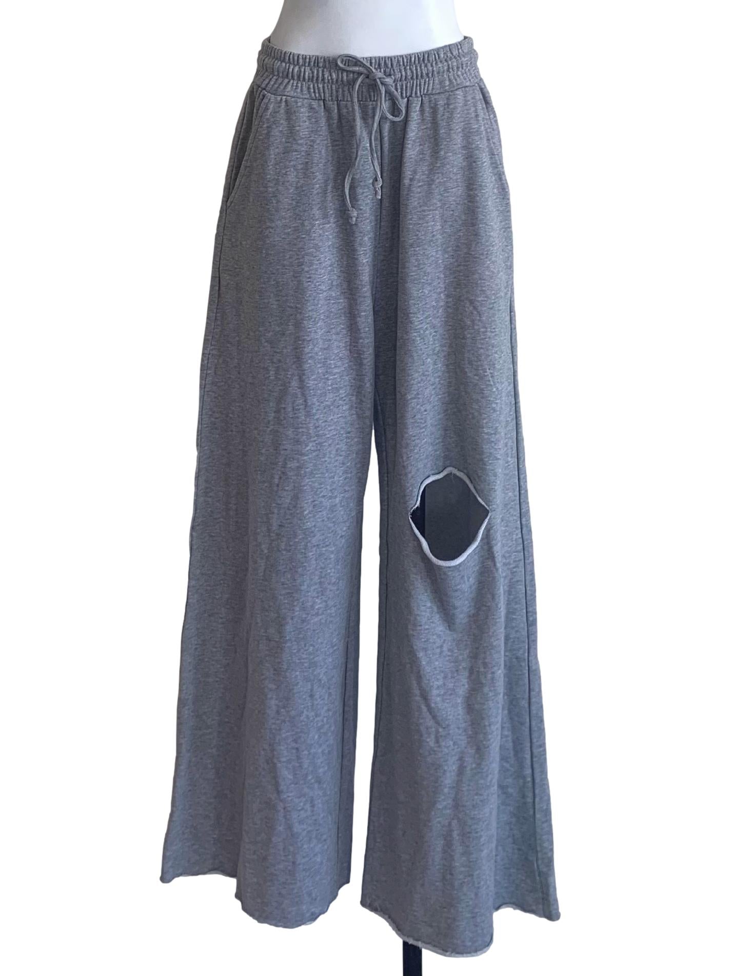 Dove Grey Wide Leg Pants