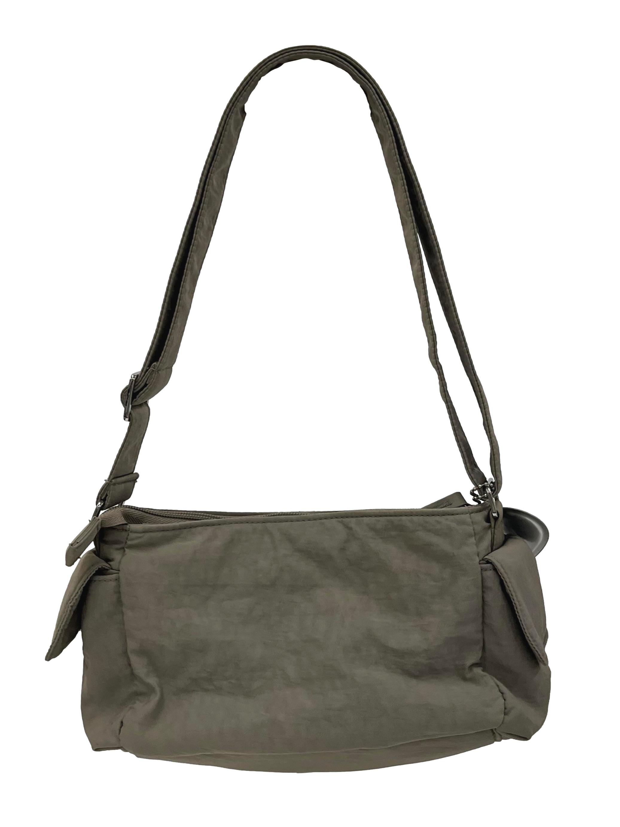 Greyish Brown Freddy Cargo Shoulder Bag