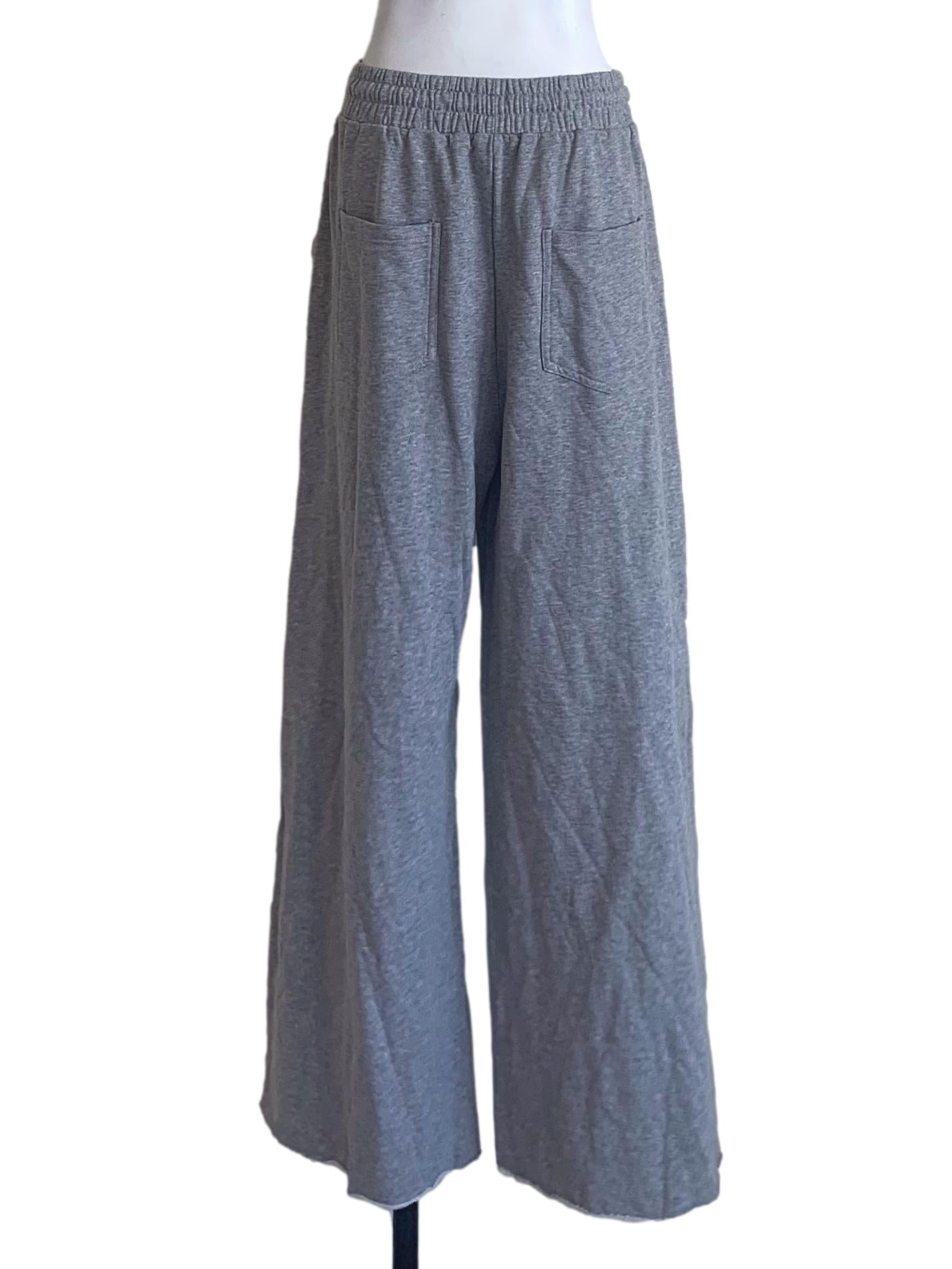 Dove Grey Wide Leg Pants