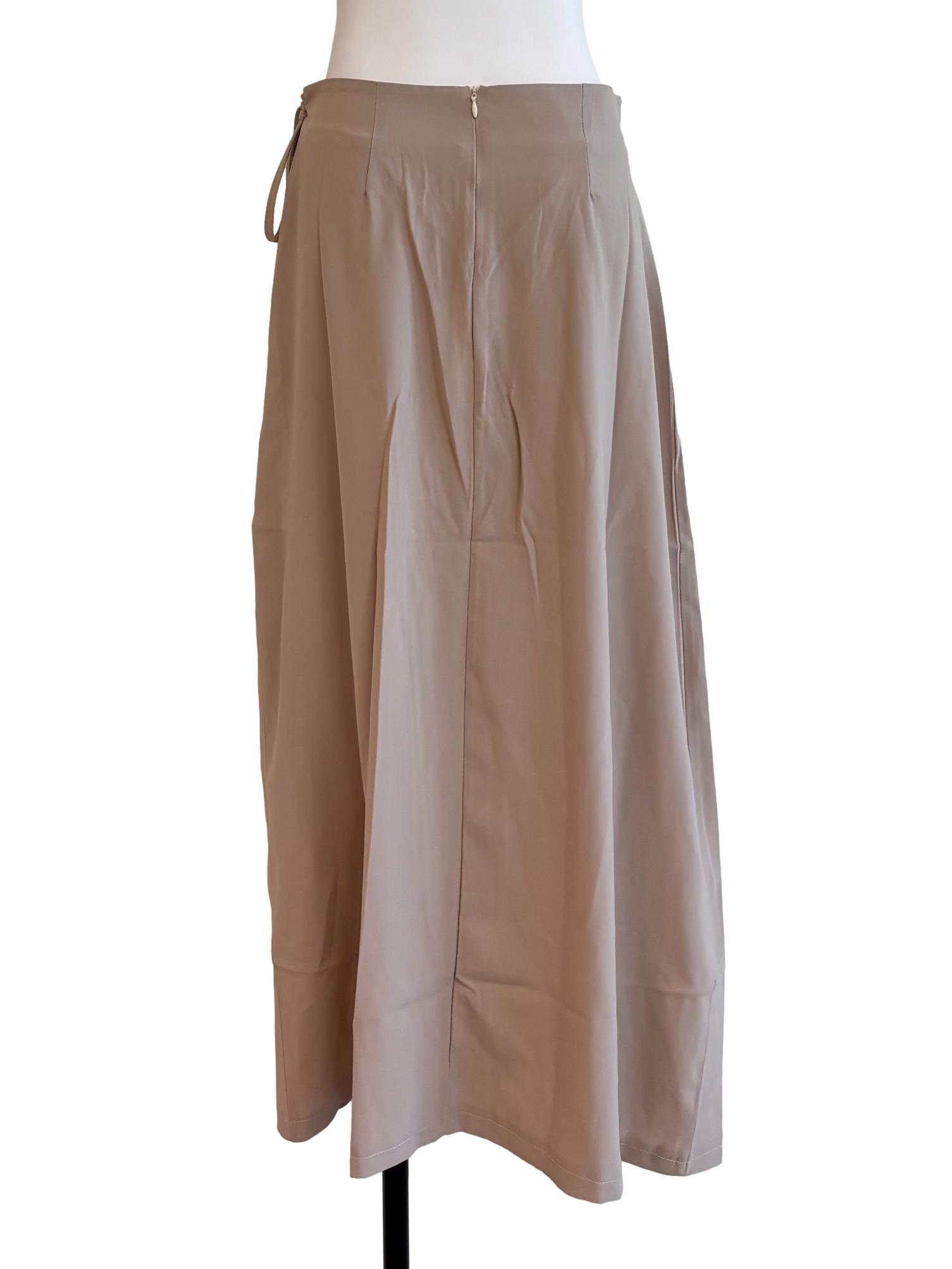 Latte Brown Side Tie Skirt