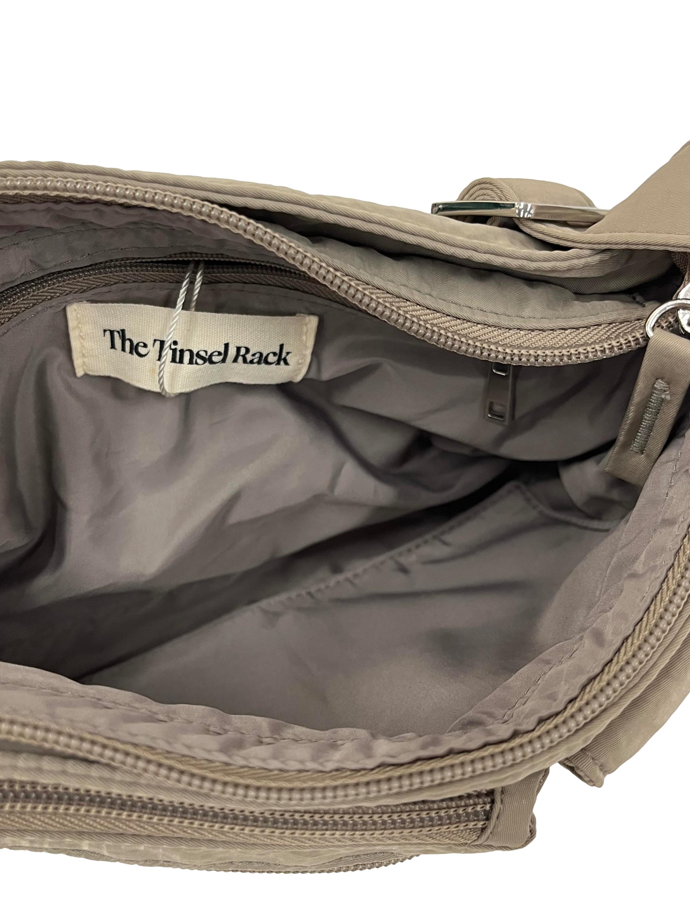 Greyish Brown Freddy Cargo Shoulder Bag