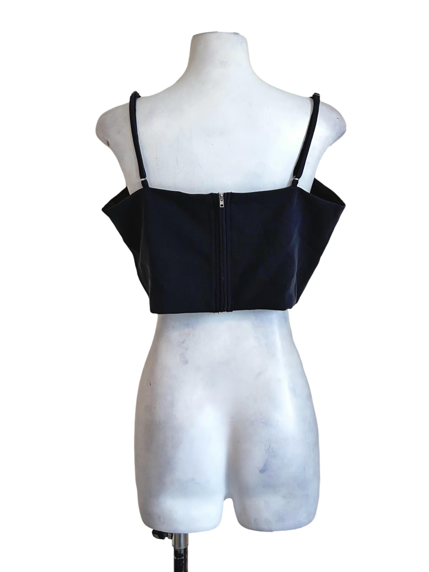 Charcoal Grey Strappy Crop Top TTR